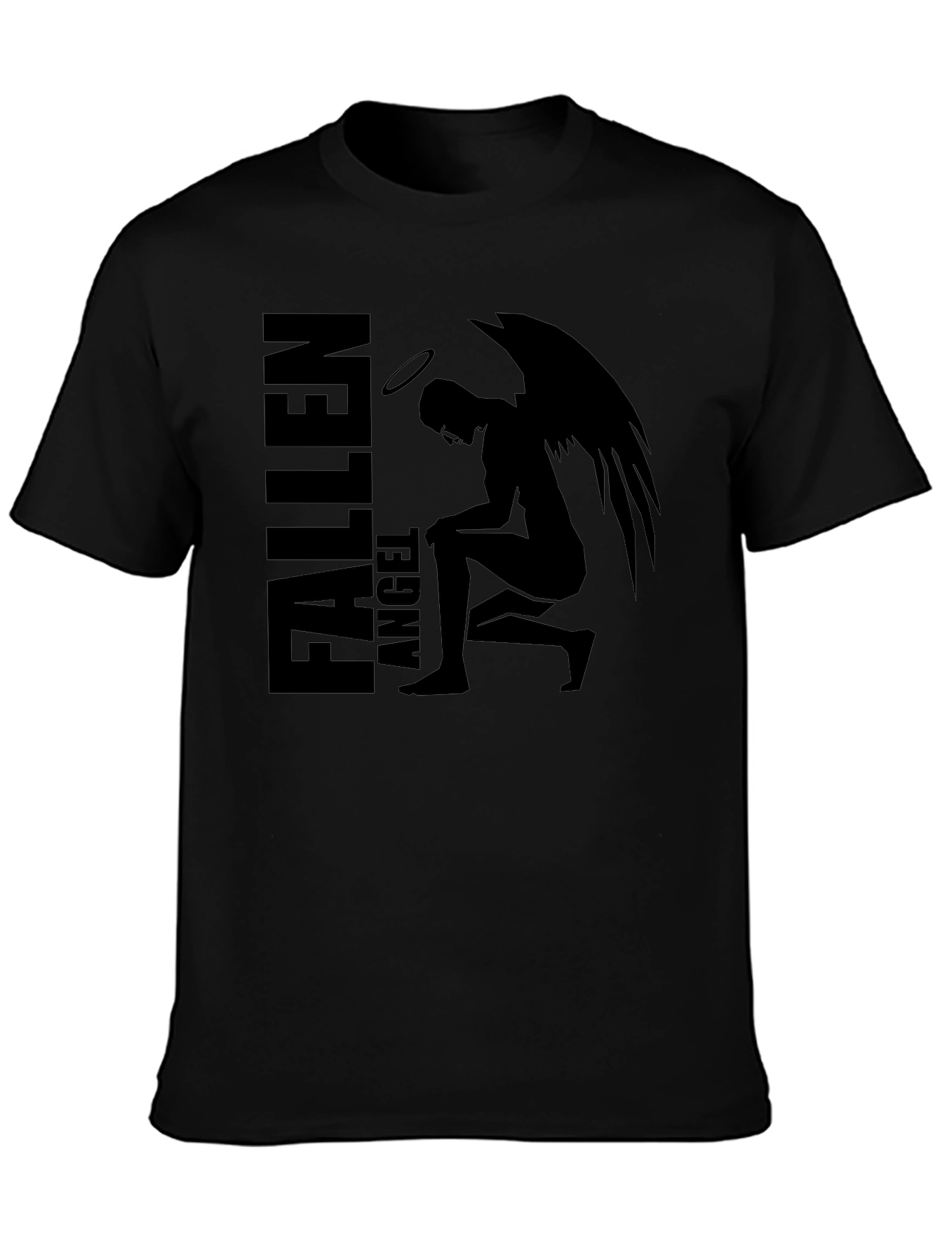 Fallen Angel Graphic Tee - Mens Black T-Shirt