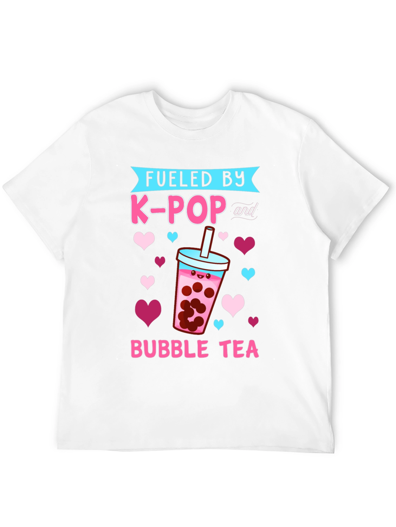 Fueled By K-Pop and Bubble Tea Graphic Tee