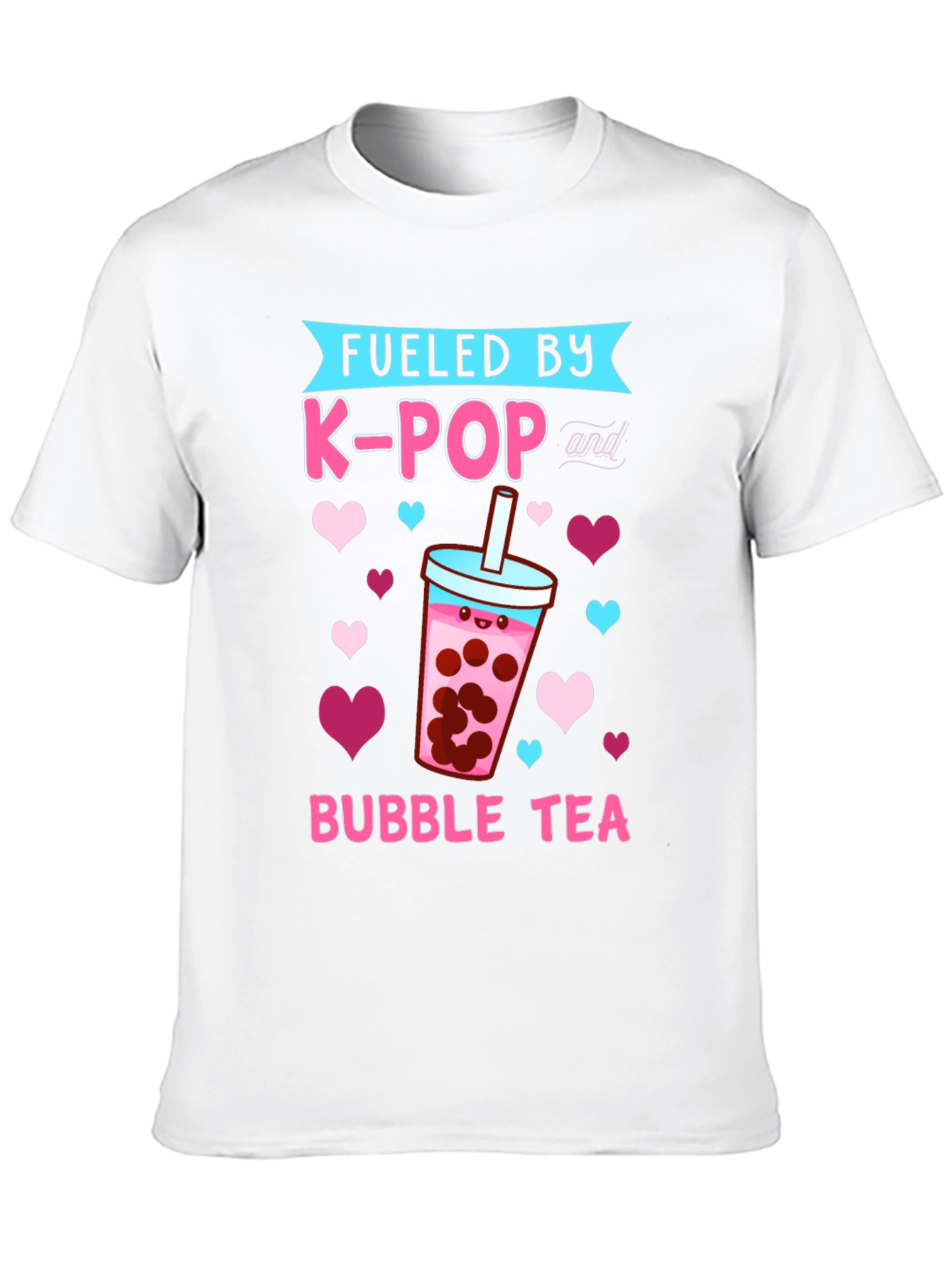 Fueled By K-Pop and Bubble Tea Graphic Tee