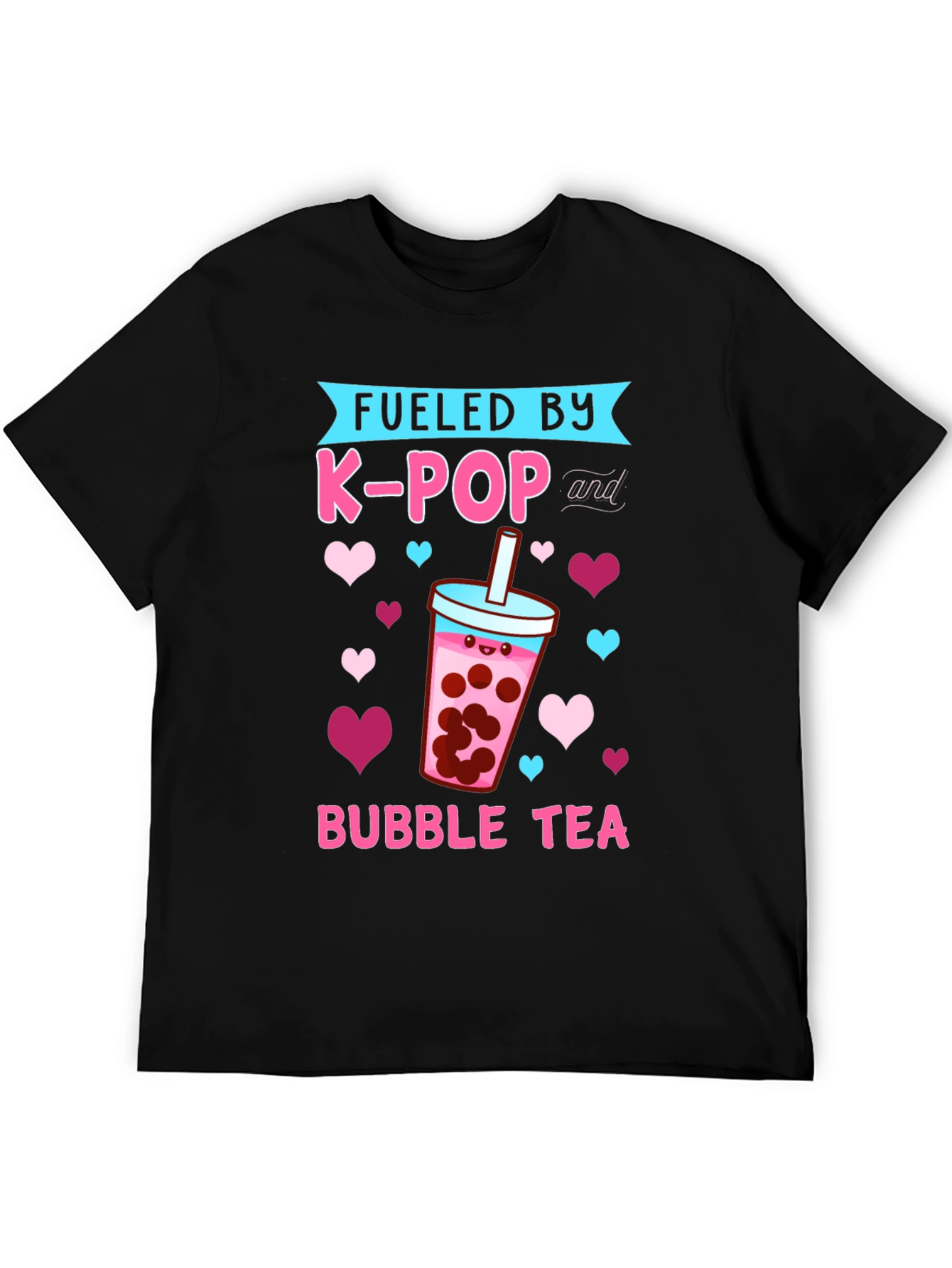 Fueled By K-Pop and Bubble Tea Graphic Tee