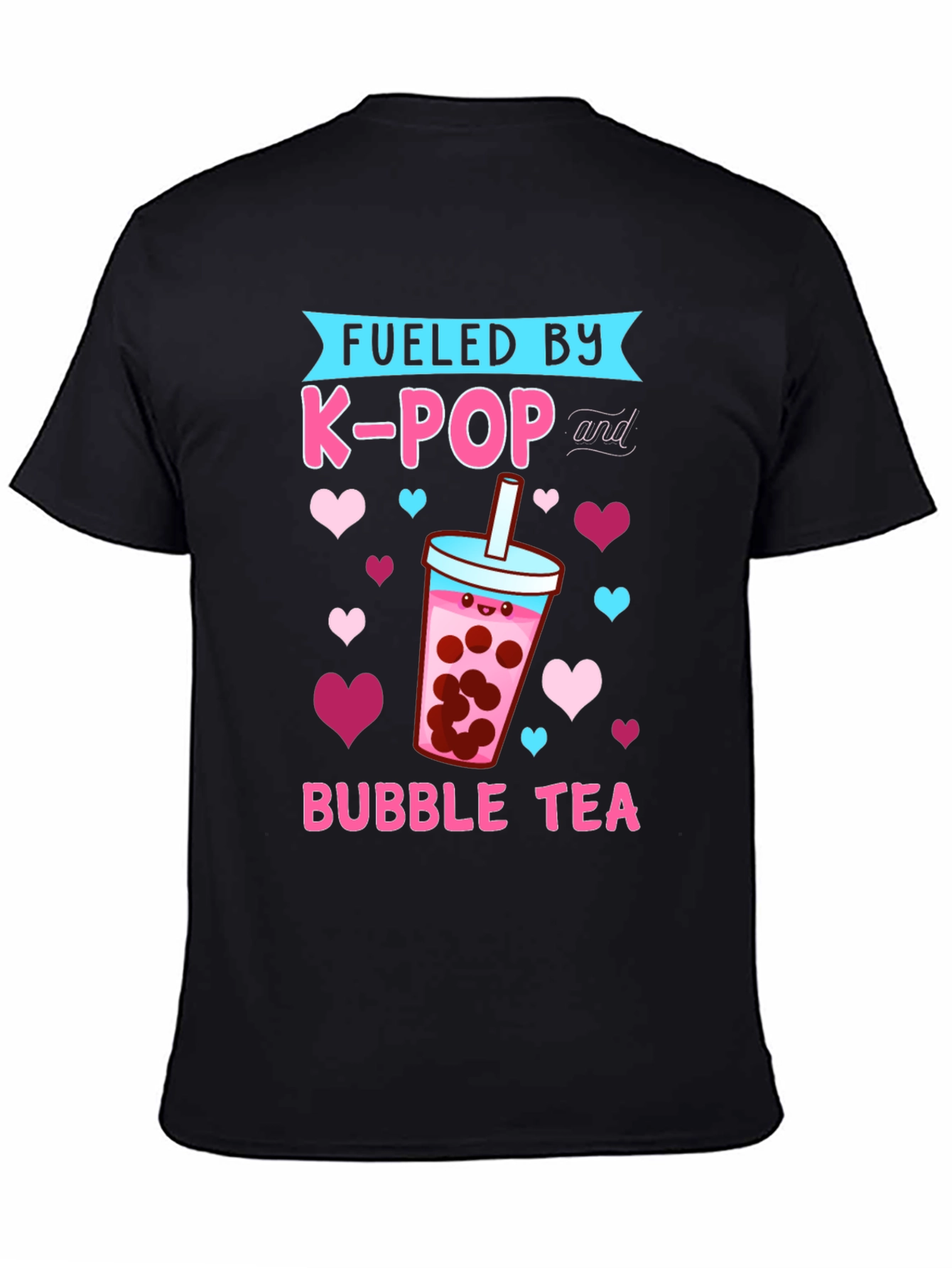 Fueled By K-Pop and Bubble Tea Graphic Tee