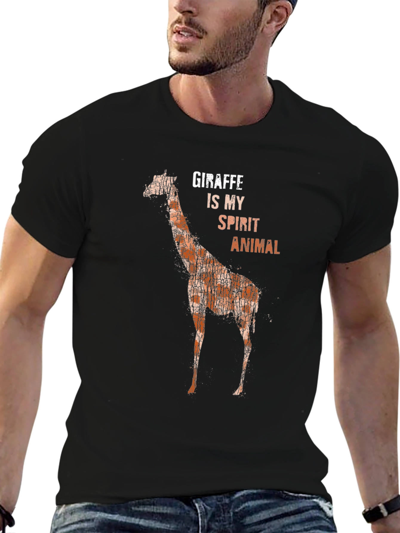 Giraffe Spirit Animal Graphic T-Shirt