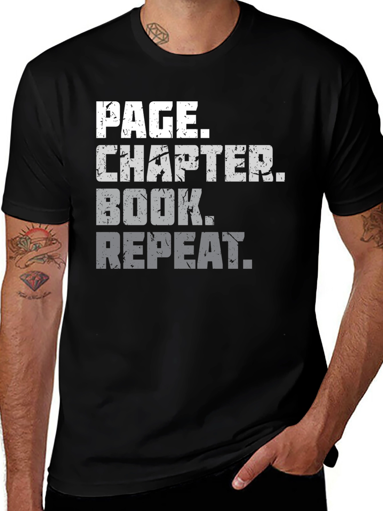 Page Chapter Book Repeat Graphic Tee
