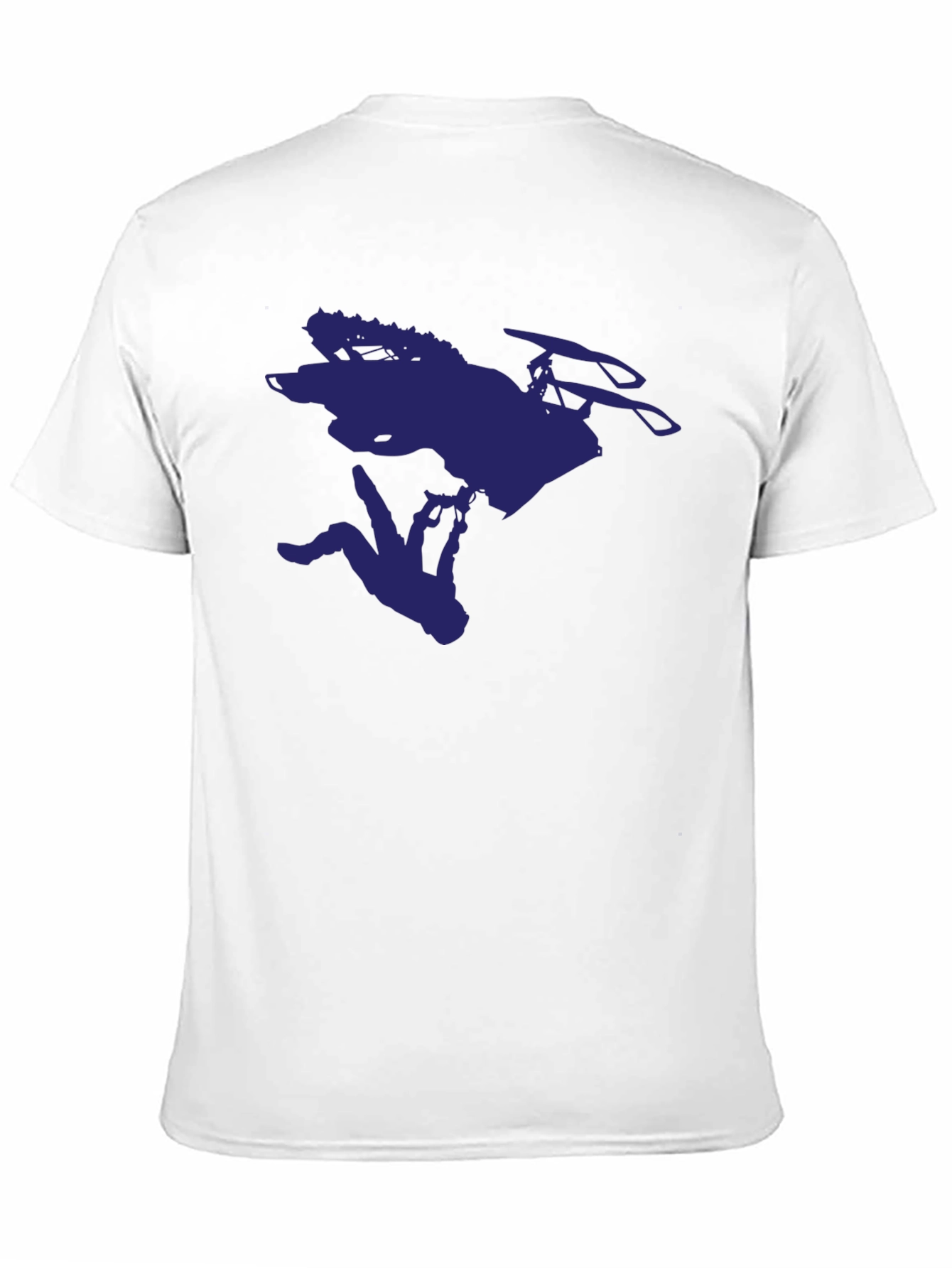 Mens Black Graphic Tee - Skier Silhouette