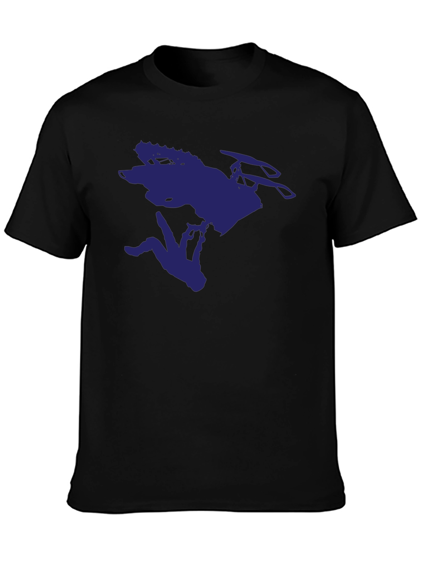 Mens Black Graphic Tee - Skier Silhouette