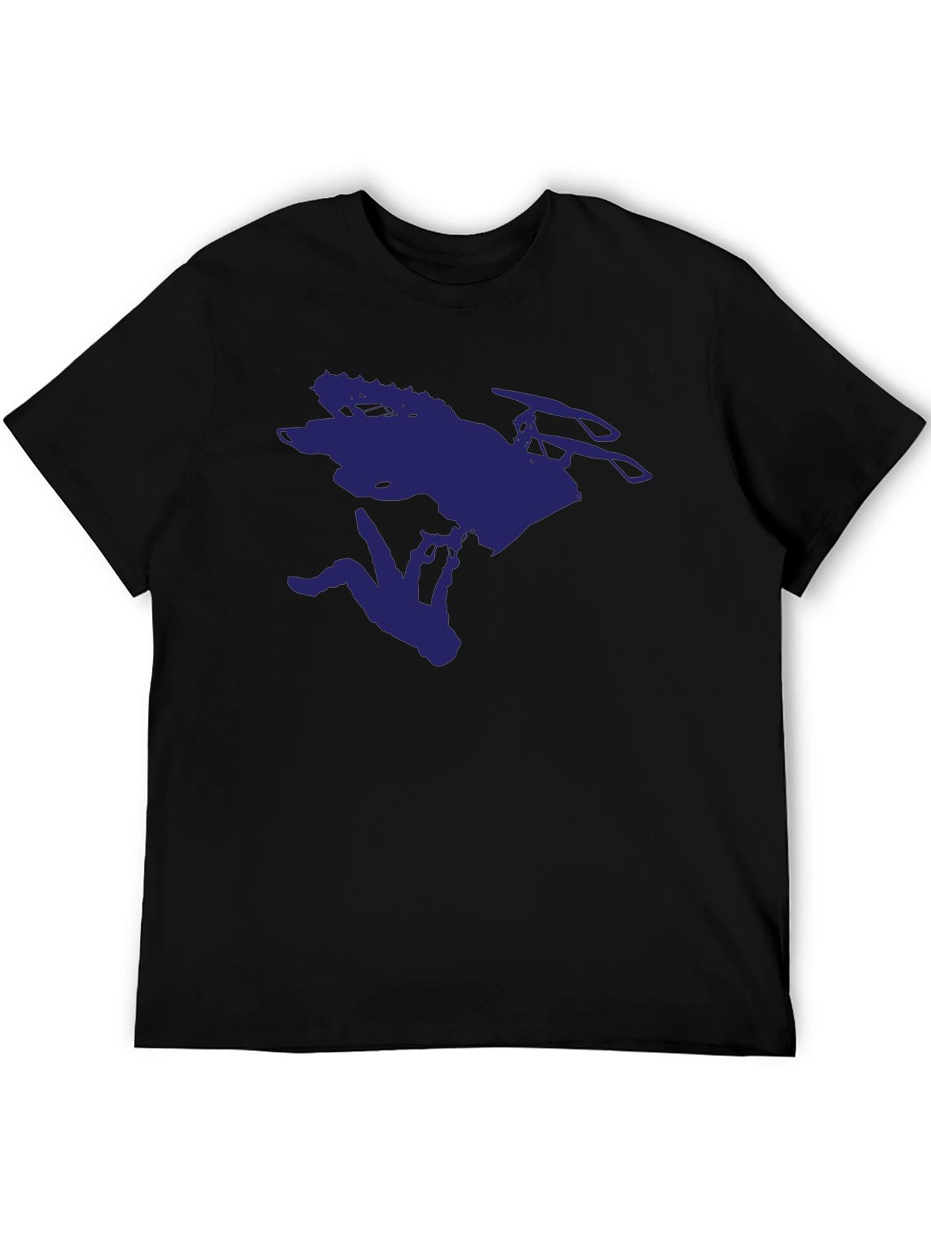 Mens Black Graphic Tee - Skier Silhouette