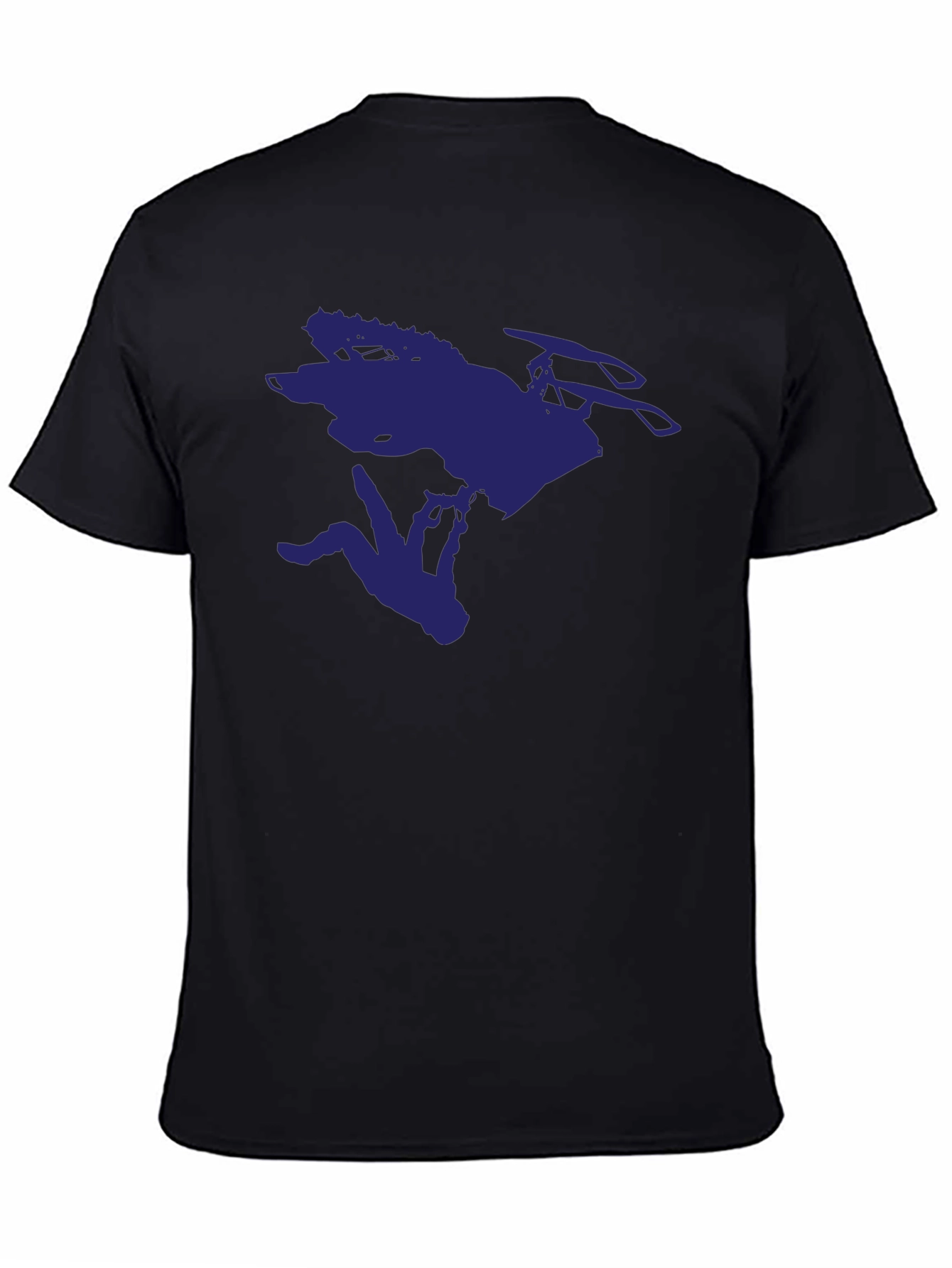 Mens Black Graphic Tee - Skier Silhouette