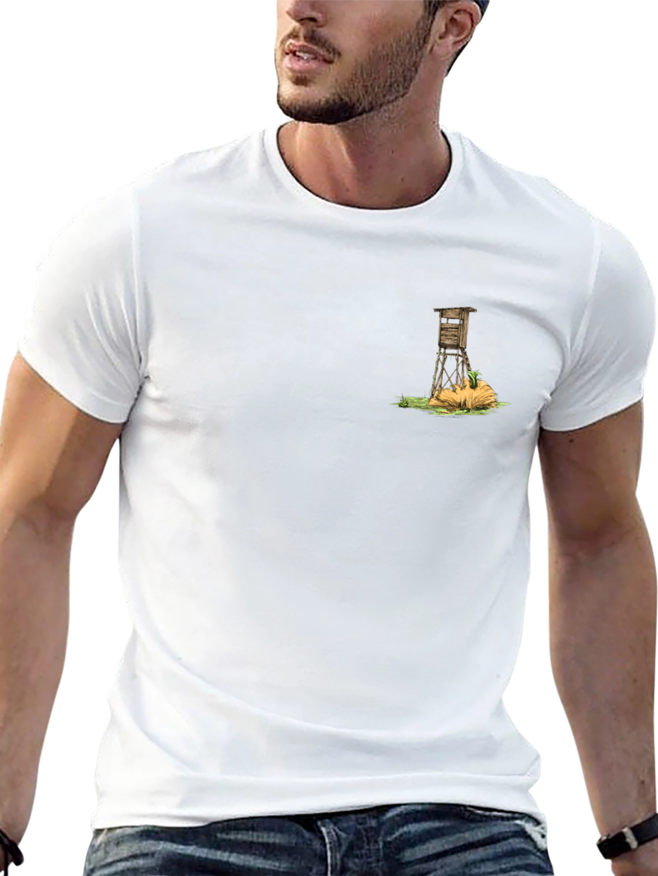 Hunting Stand Graphic Tee - Black Casual Comfort