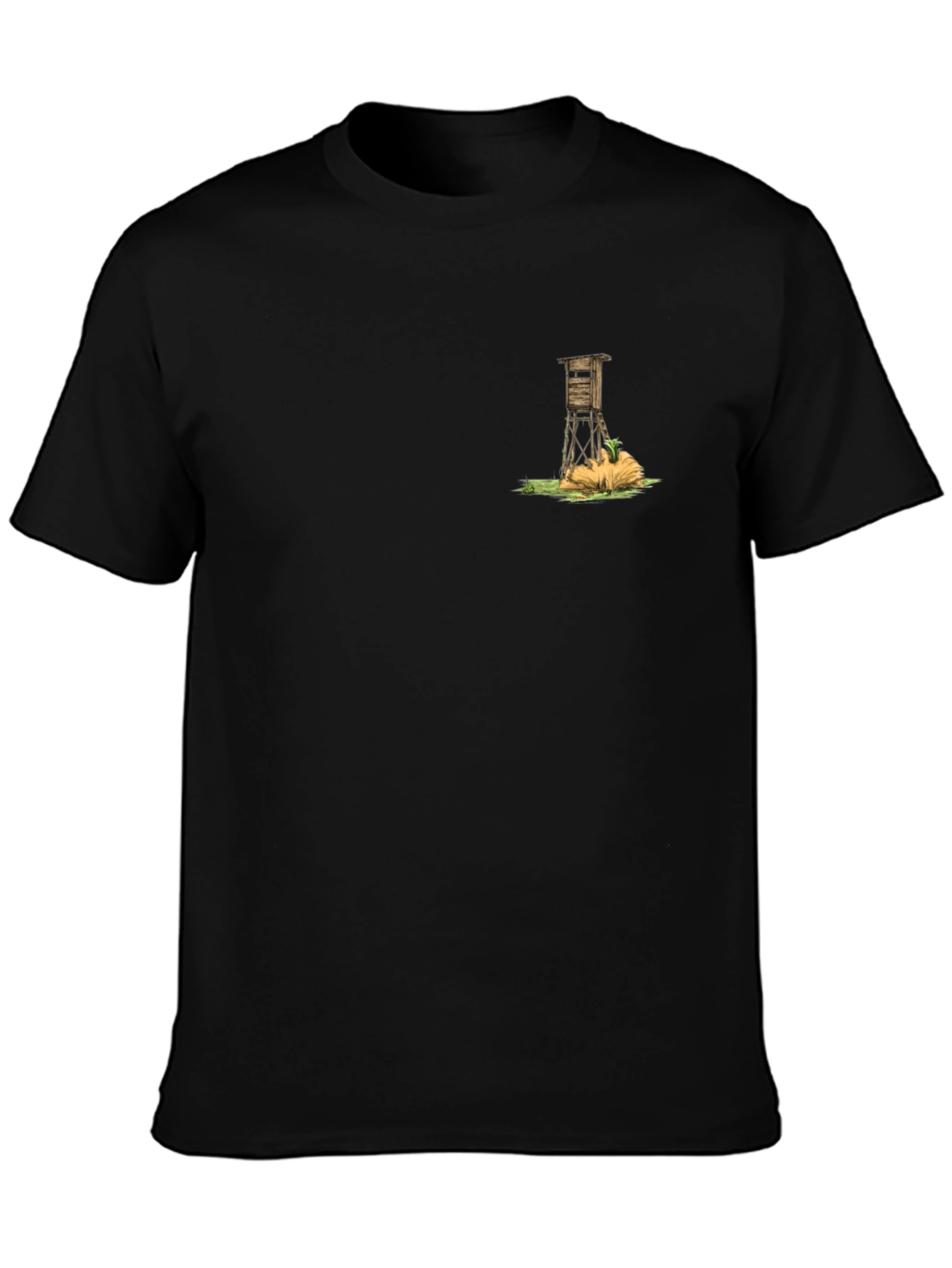 Hunting Stand Graphic Tee - Black Casual Comfort