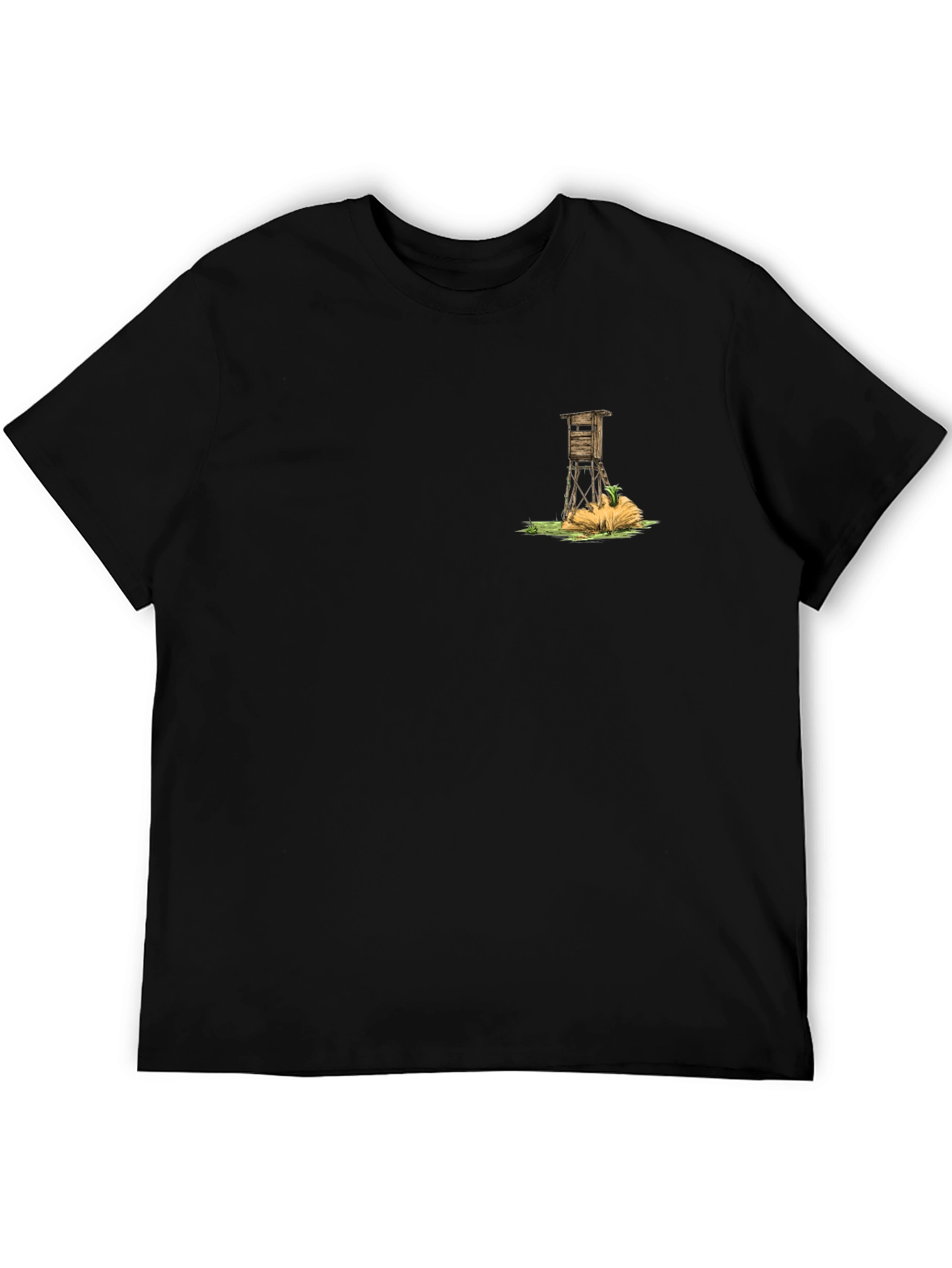 Hunting Stand Graphic Tee - Black Casual Comfort