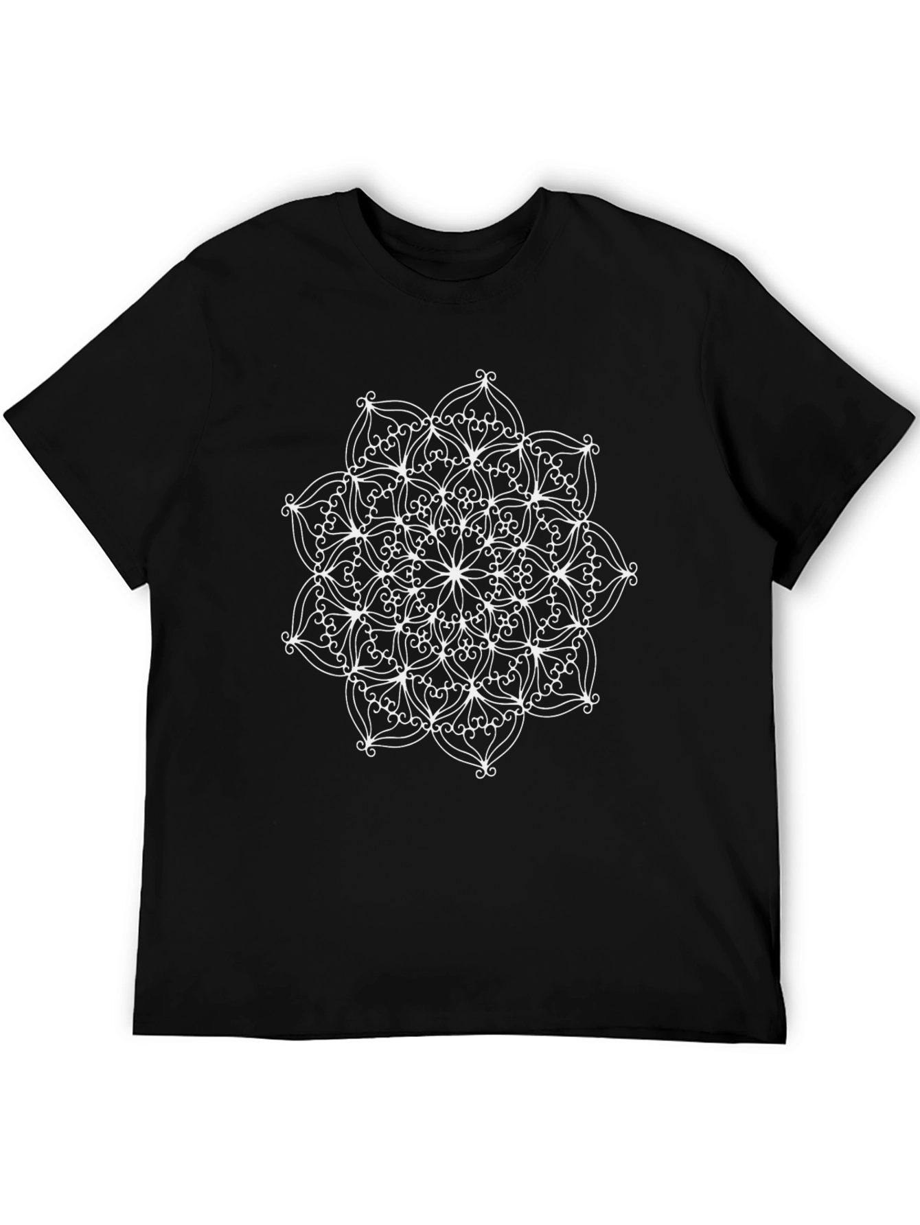 Mandala Design Black T-Shirt