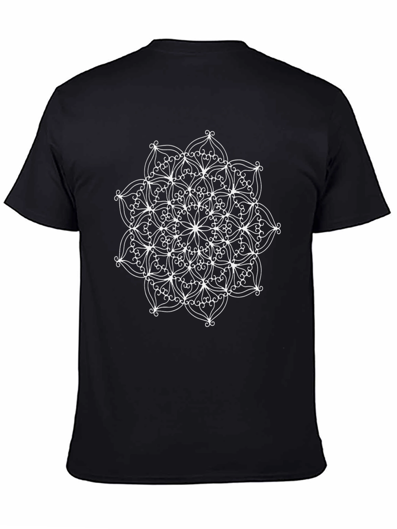 Mandala Design Black T-Shirt