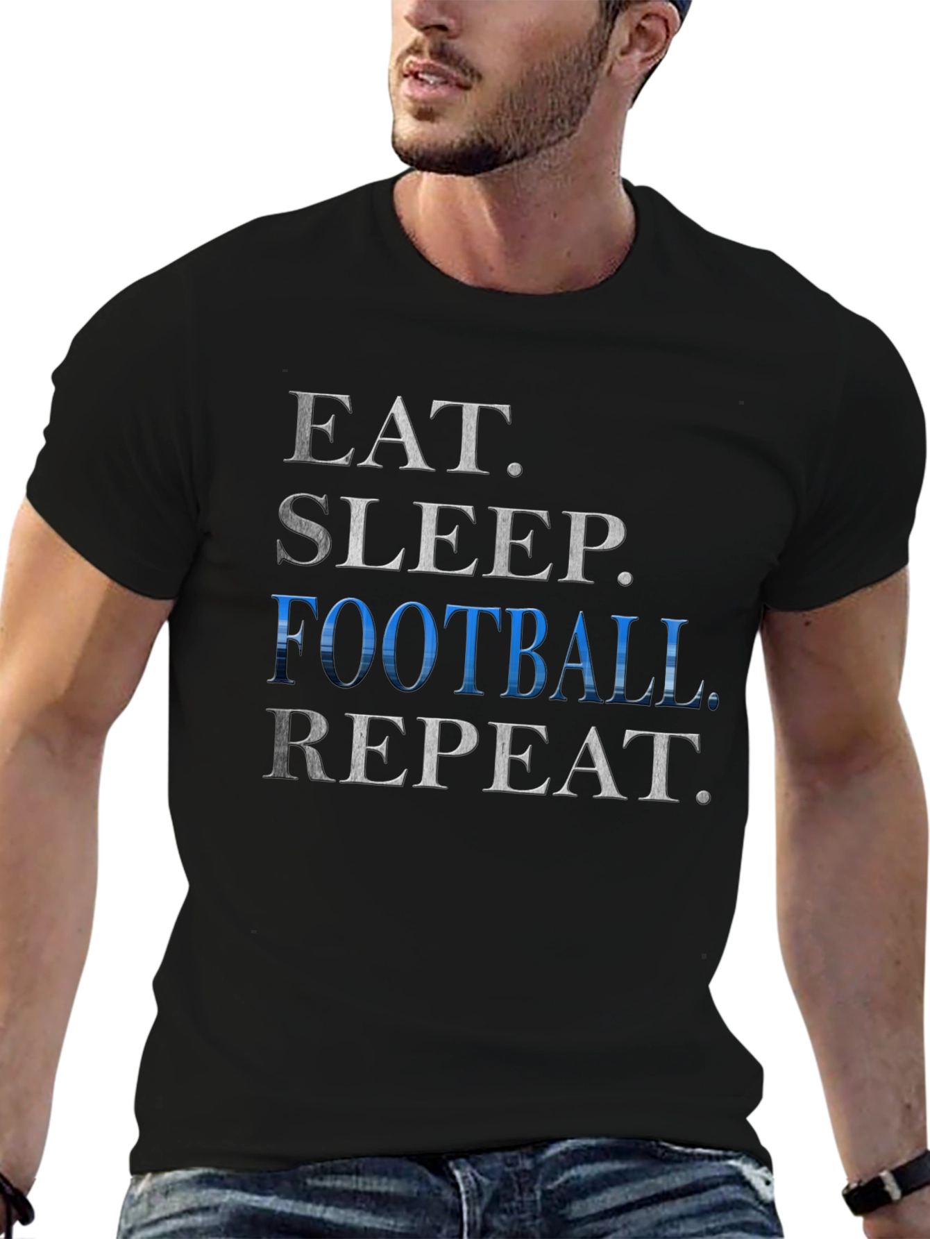 Eat Sleep Football Repeat T-Shirt