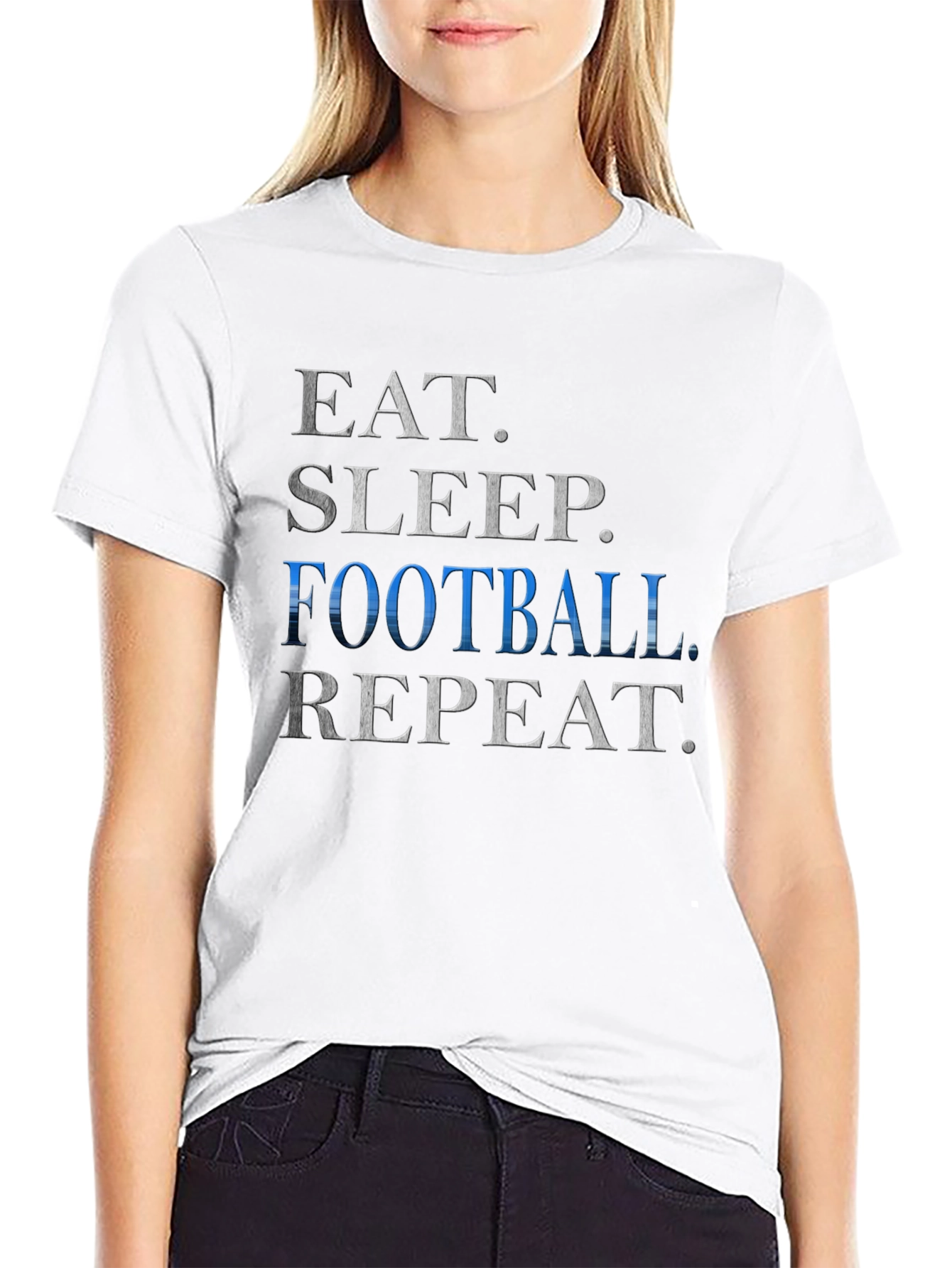 Eat Sleep Football Repeat T-Shirt