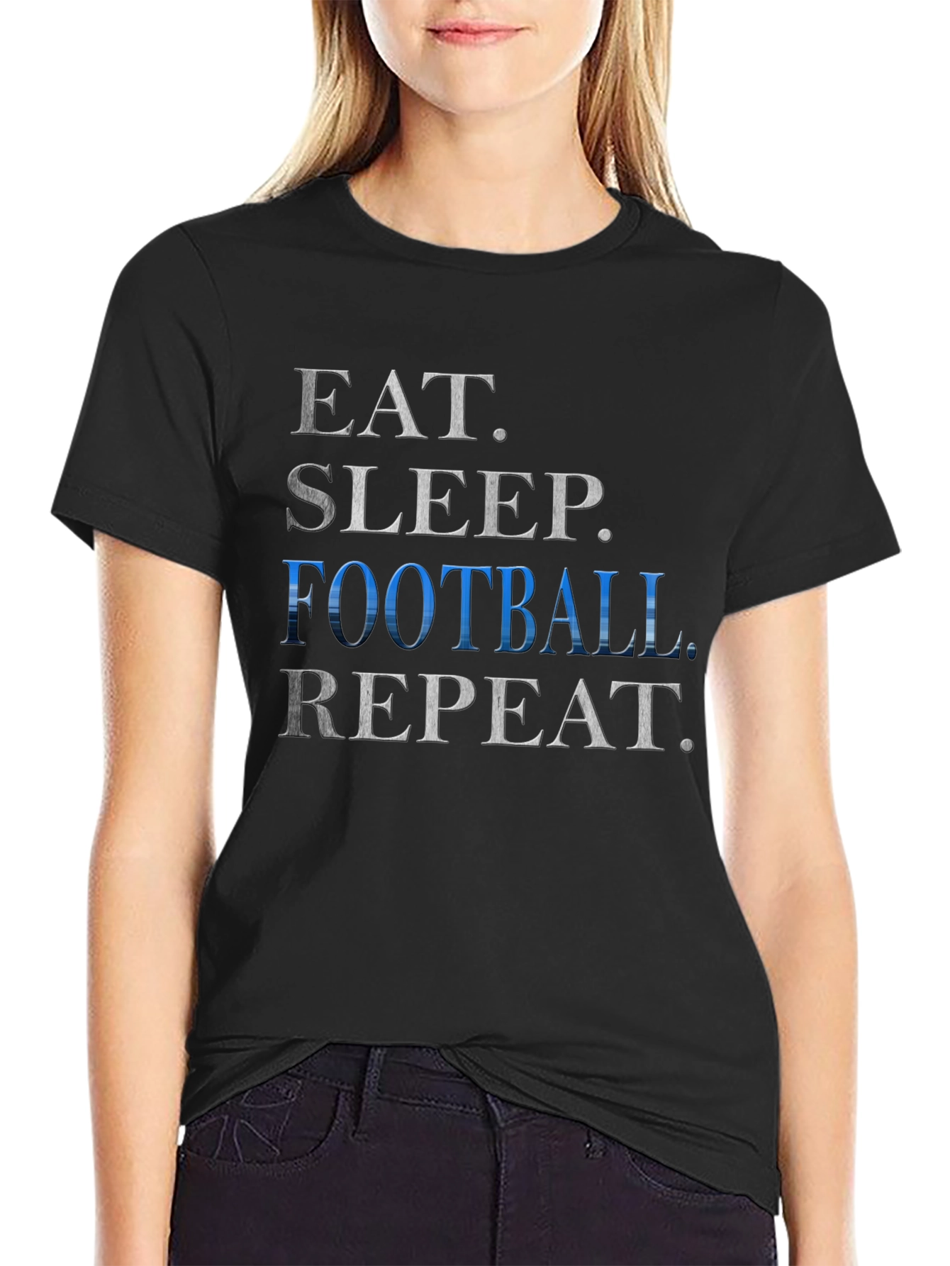Eat Sleep Football Repeat T-Shirt