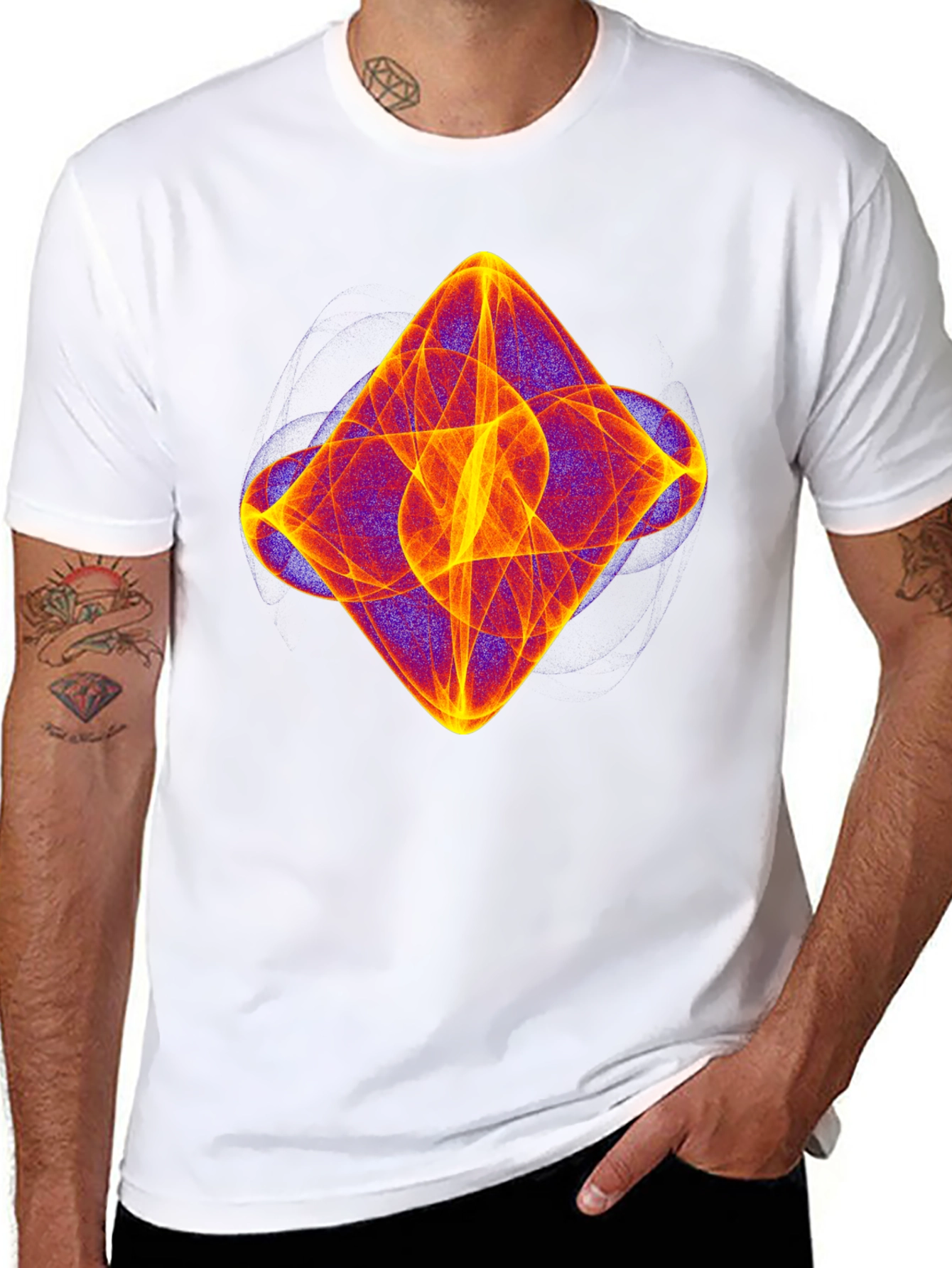 Abstract Geometric Graphic Tee - Modern Art Shirt