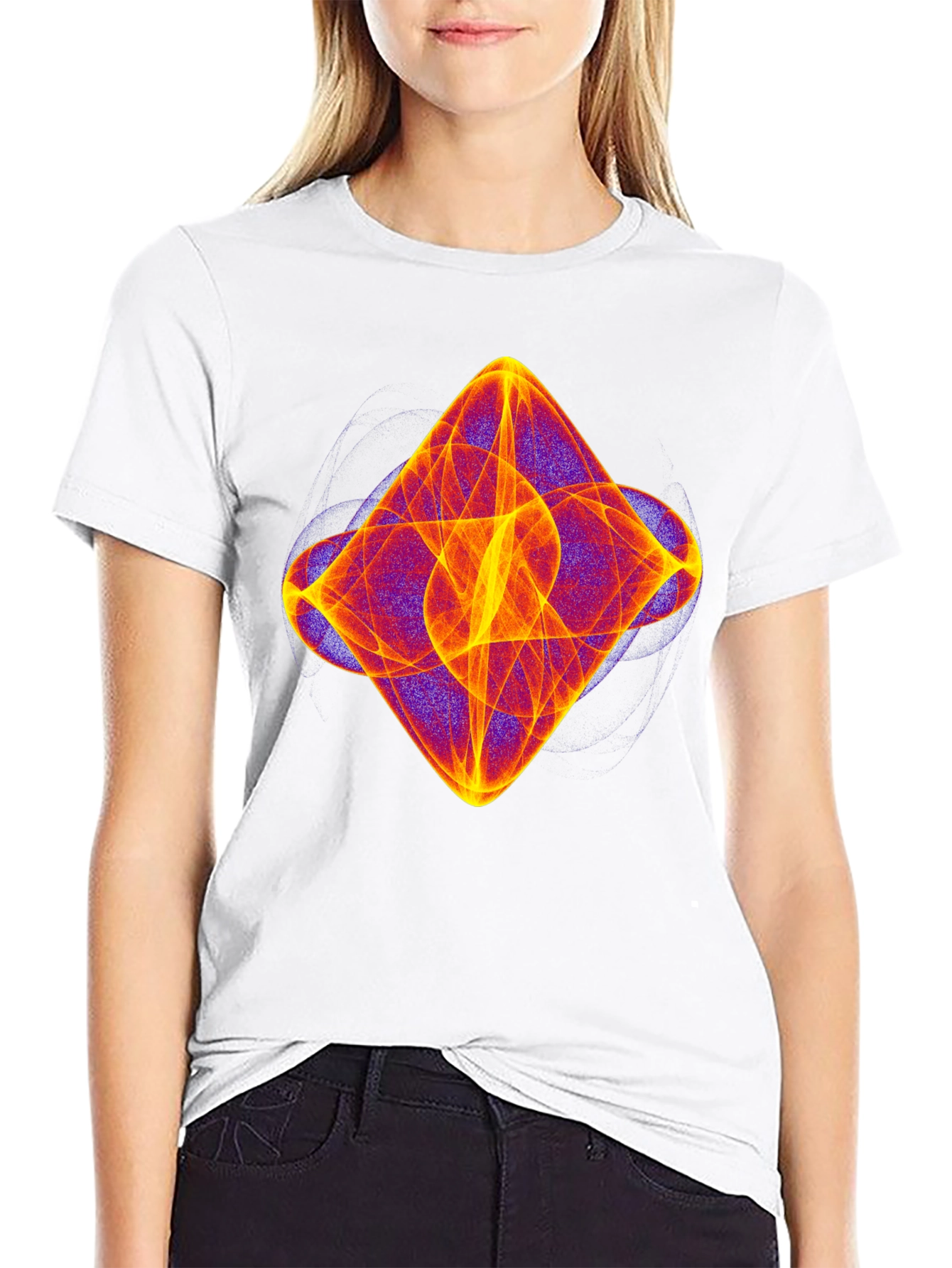 Abstract Geometric Graphic Tee - Modern Art Shirt