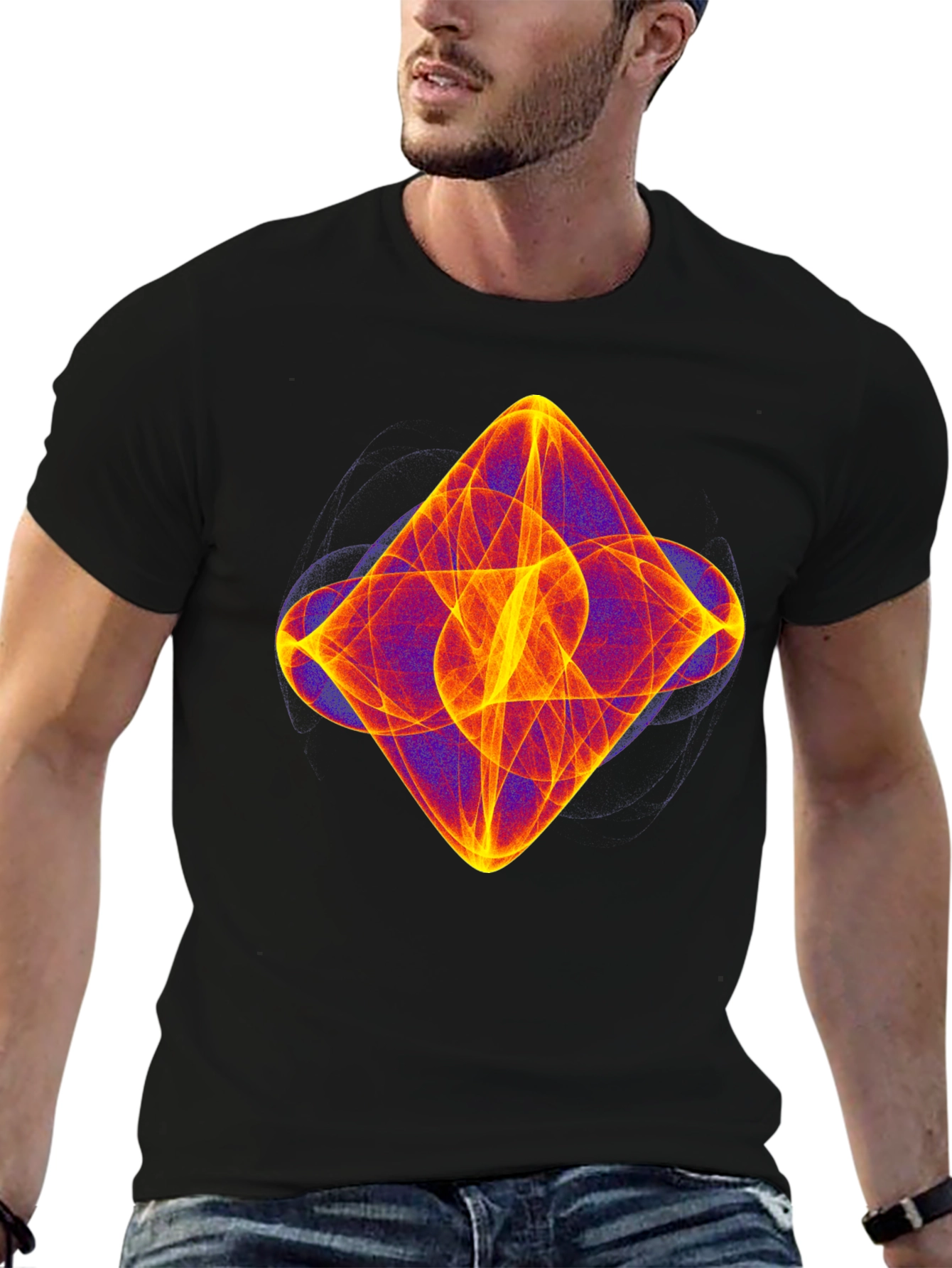 Abstract Geometric Graphic Tee - Modern Art Shirt
