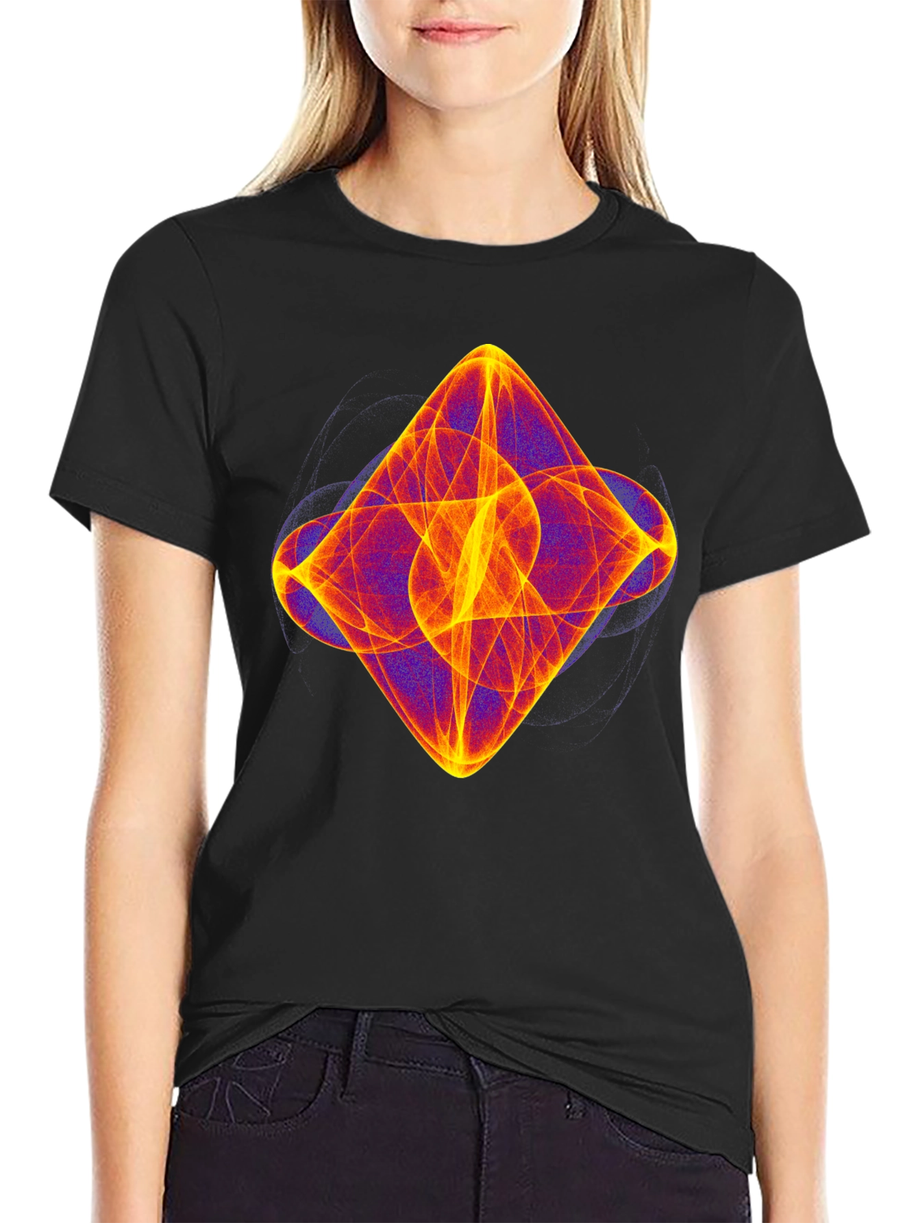 Abstract Geometric Graphic Tee - Modern Art Shirt