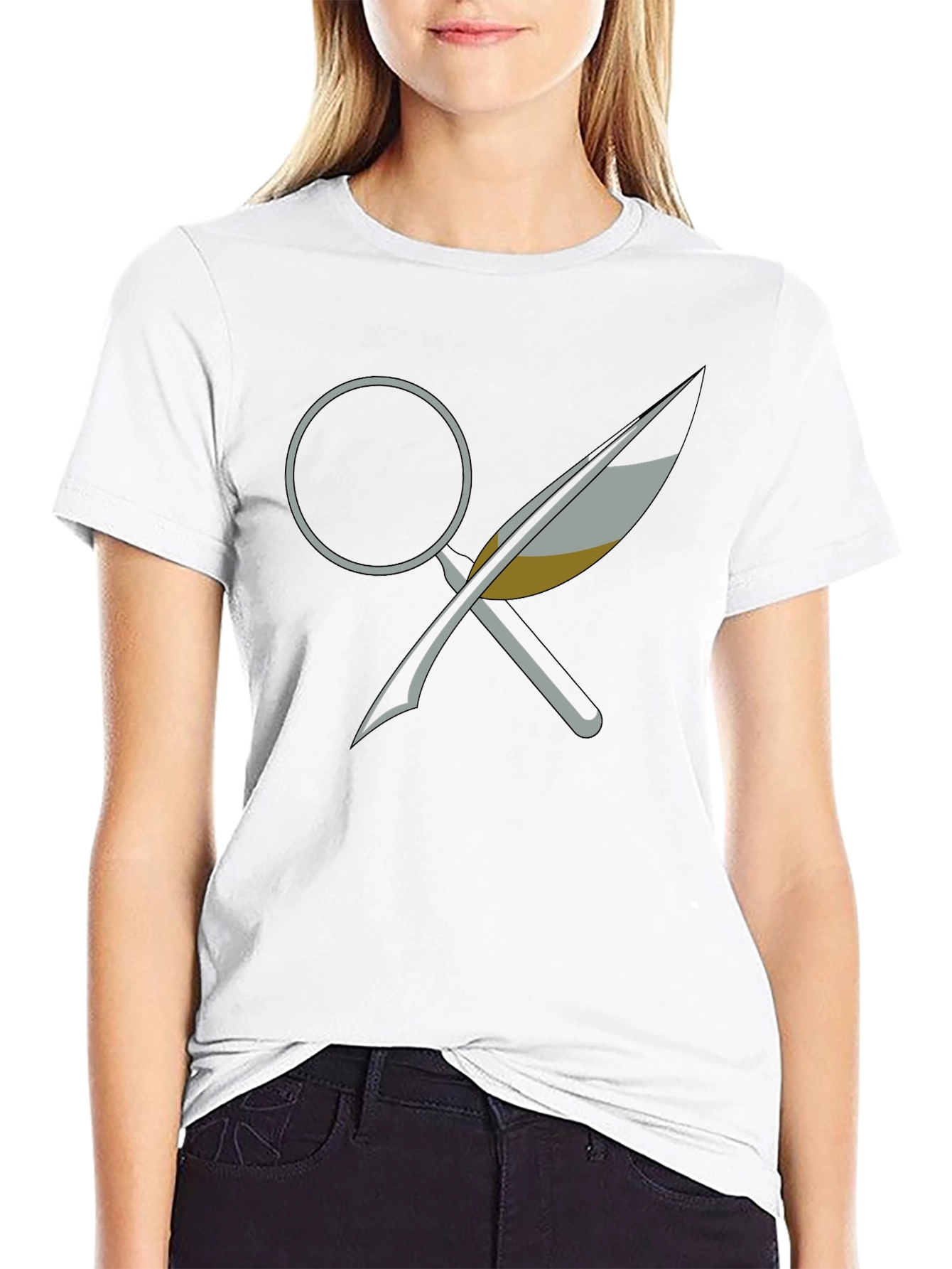 Detective Pen & Magnifying Glass Graphic Tee