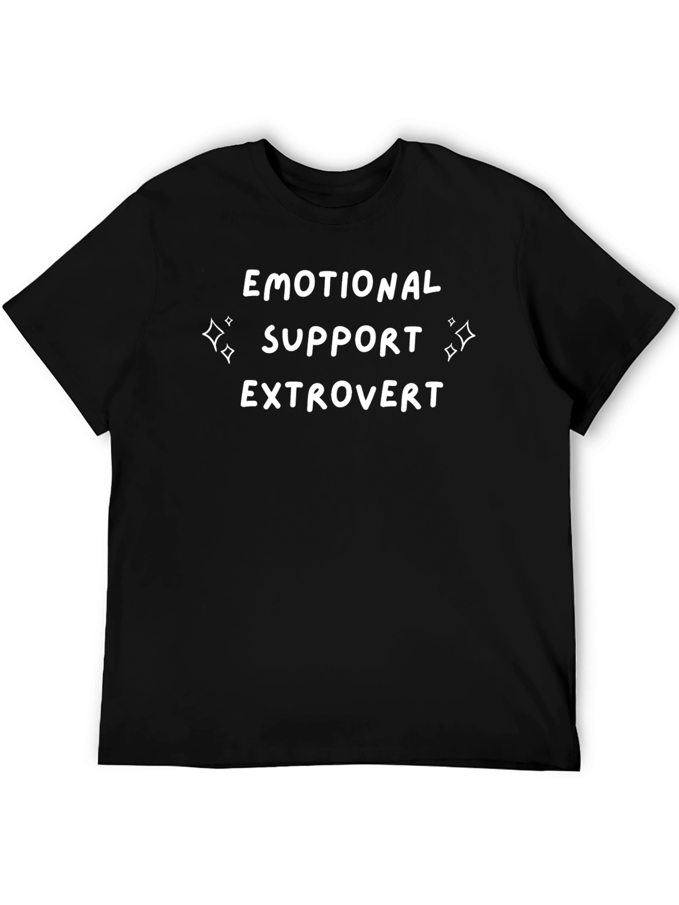 Emotional Support Extrovert Black Graphic Tee