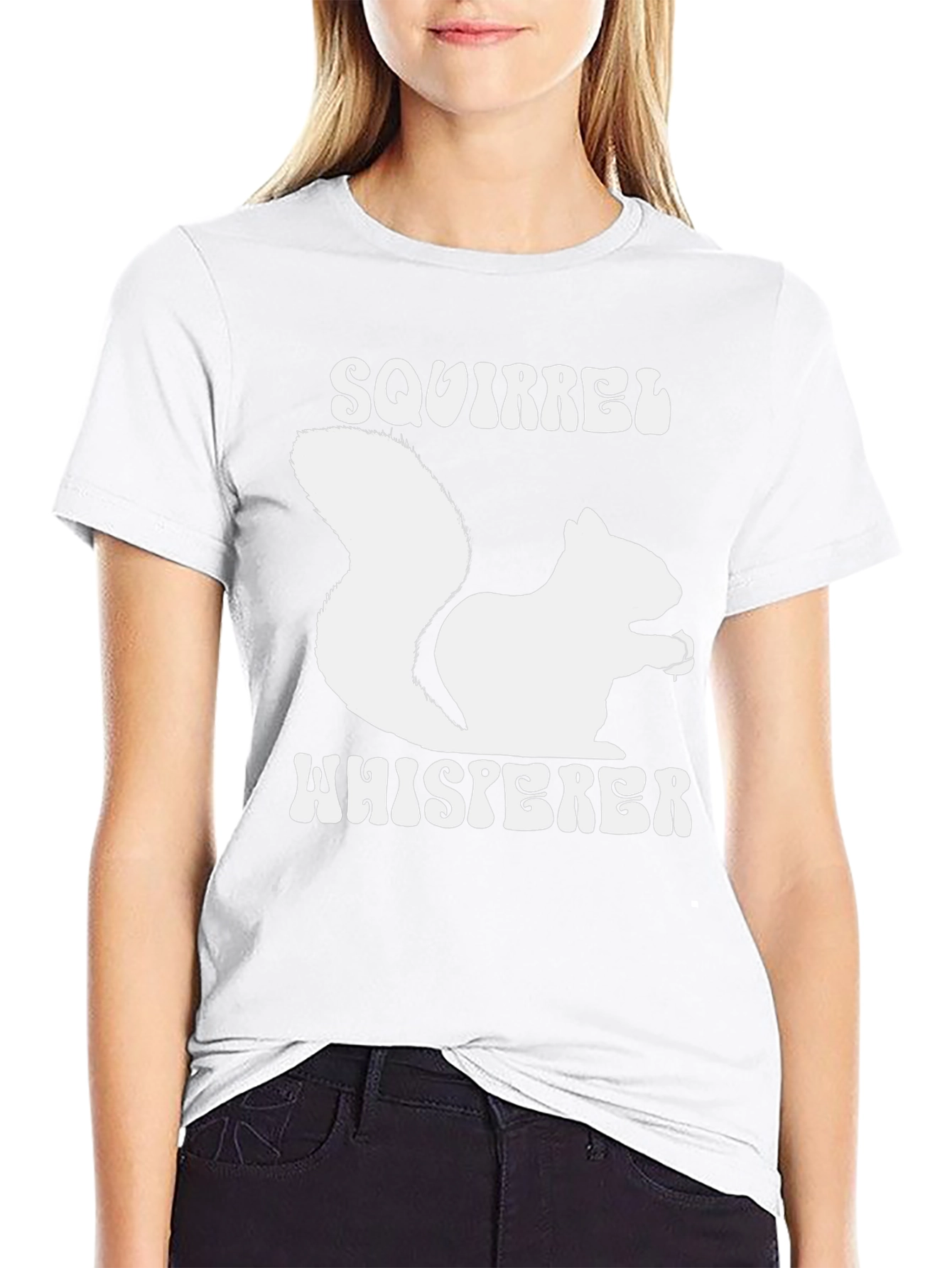 Squirrel Whisperer Graphic Tee - Black Cotton T-Shirt