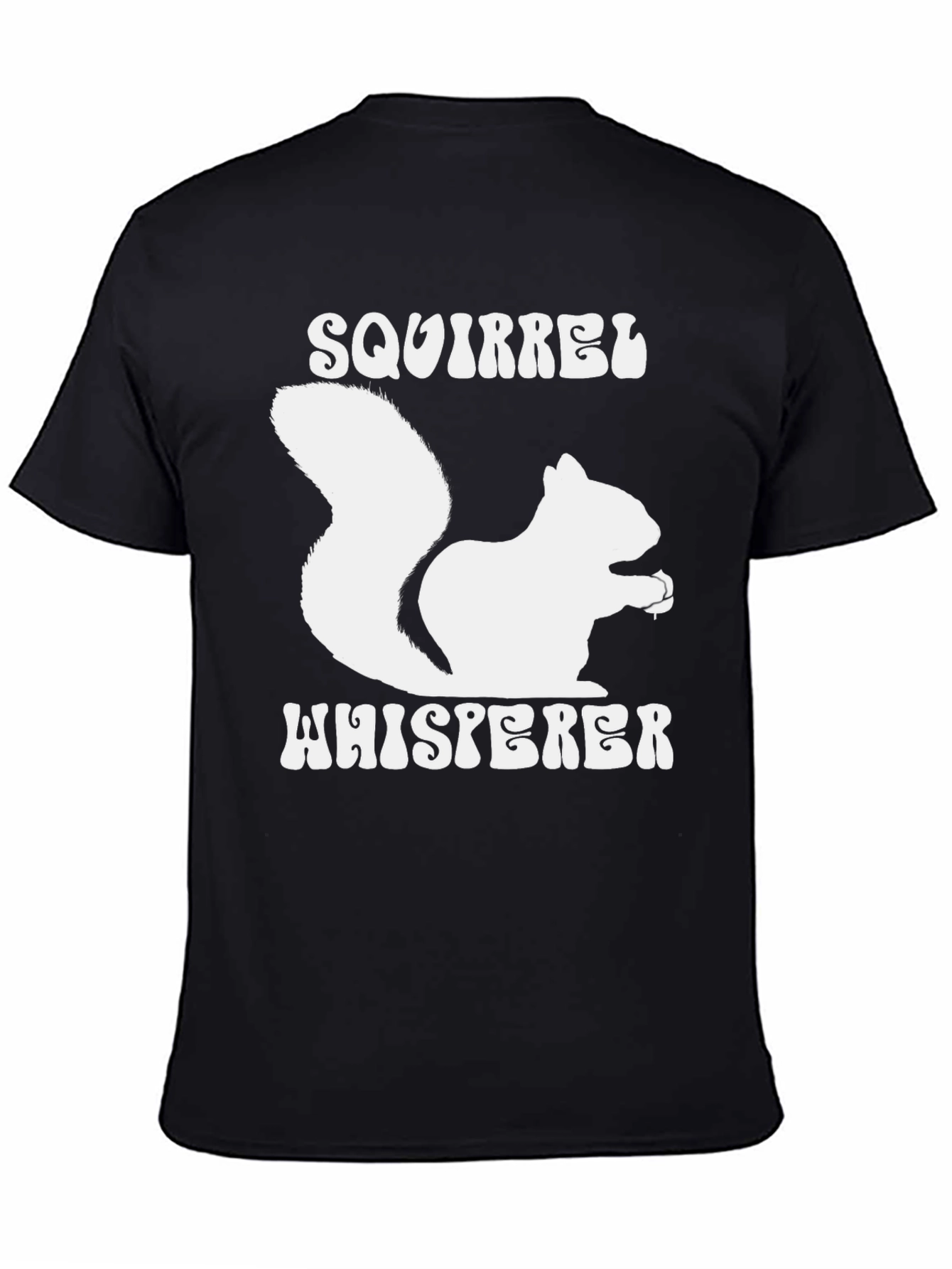 Squirrel Whisperer Graphic Tee - Black Cotton T-Shirt