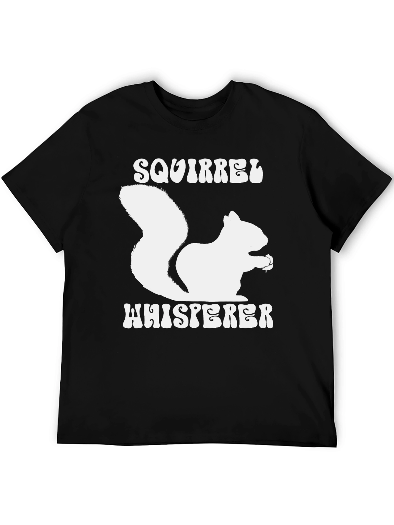 Squirrel Whisperer Graphic Tee - Black Cotton T-Shirt