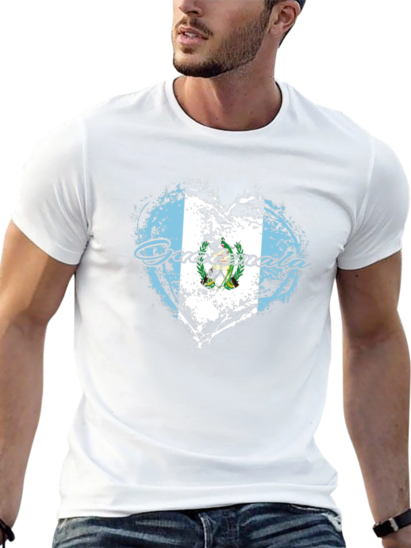 Guatemala Flag Heart T-Shirt