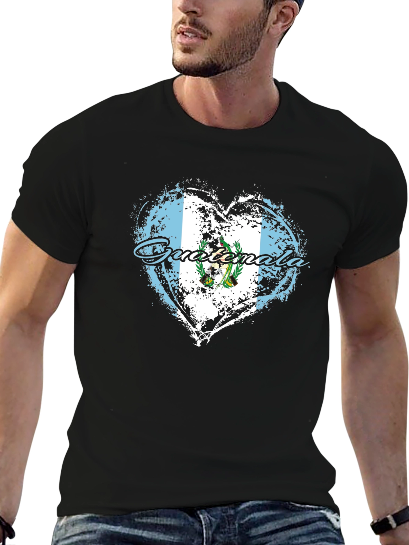 Guatemala Flag Heart T-Shirt