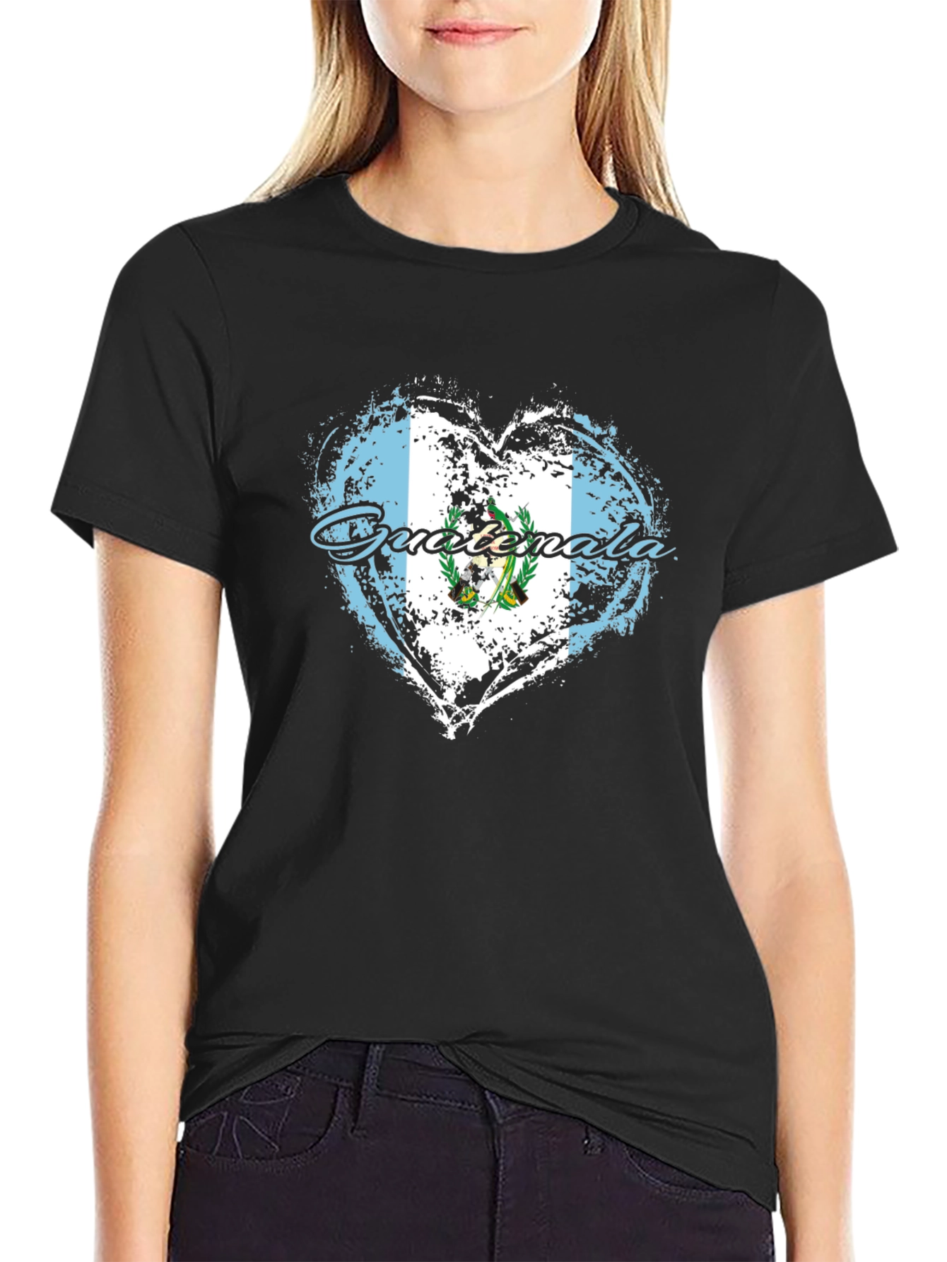 Guatemala Flag Heart T-Shirt