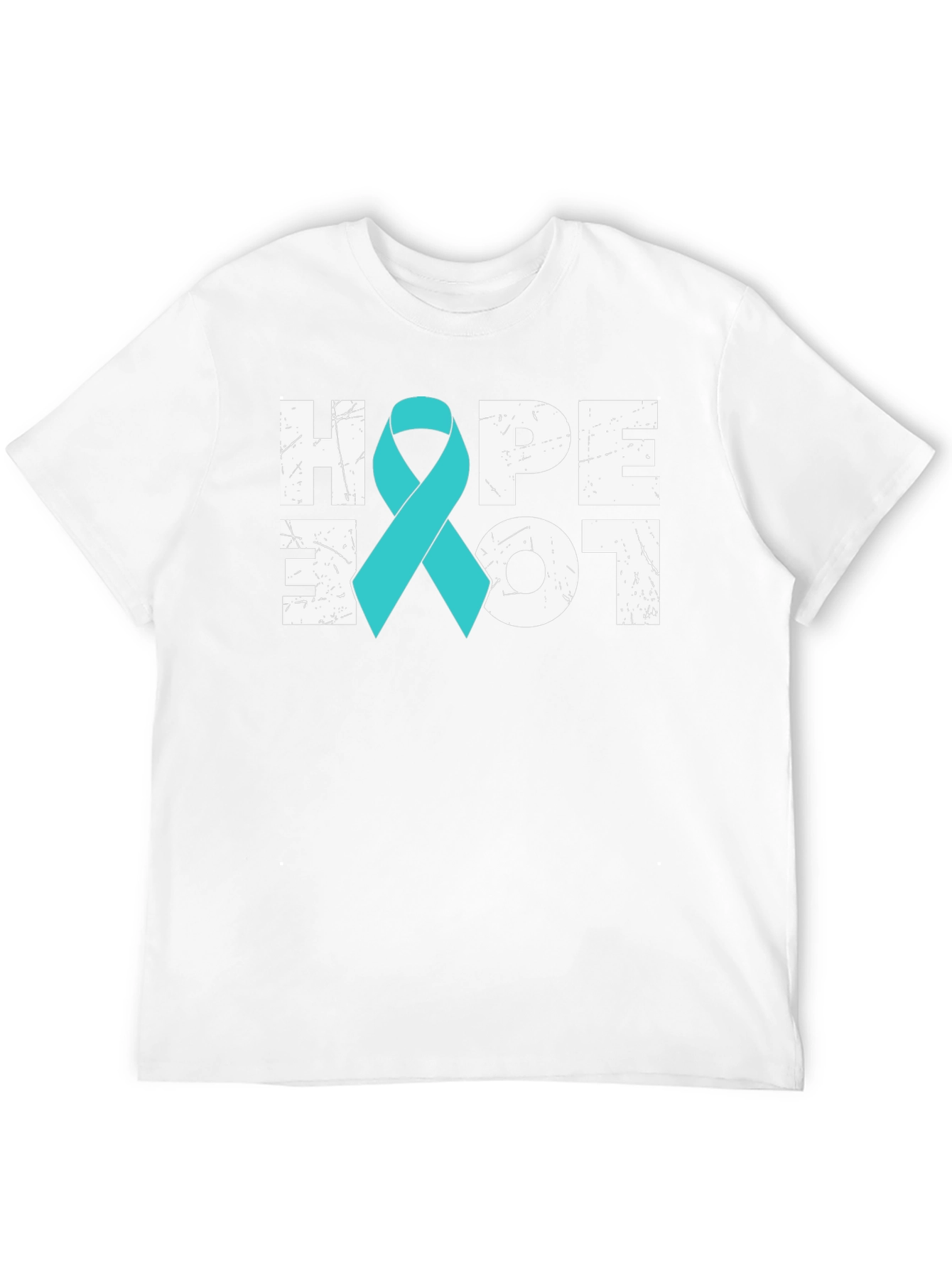 Hope Love Teal Ribbon T-Shirt