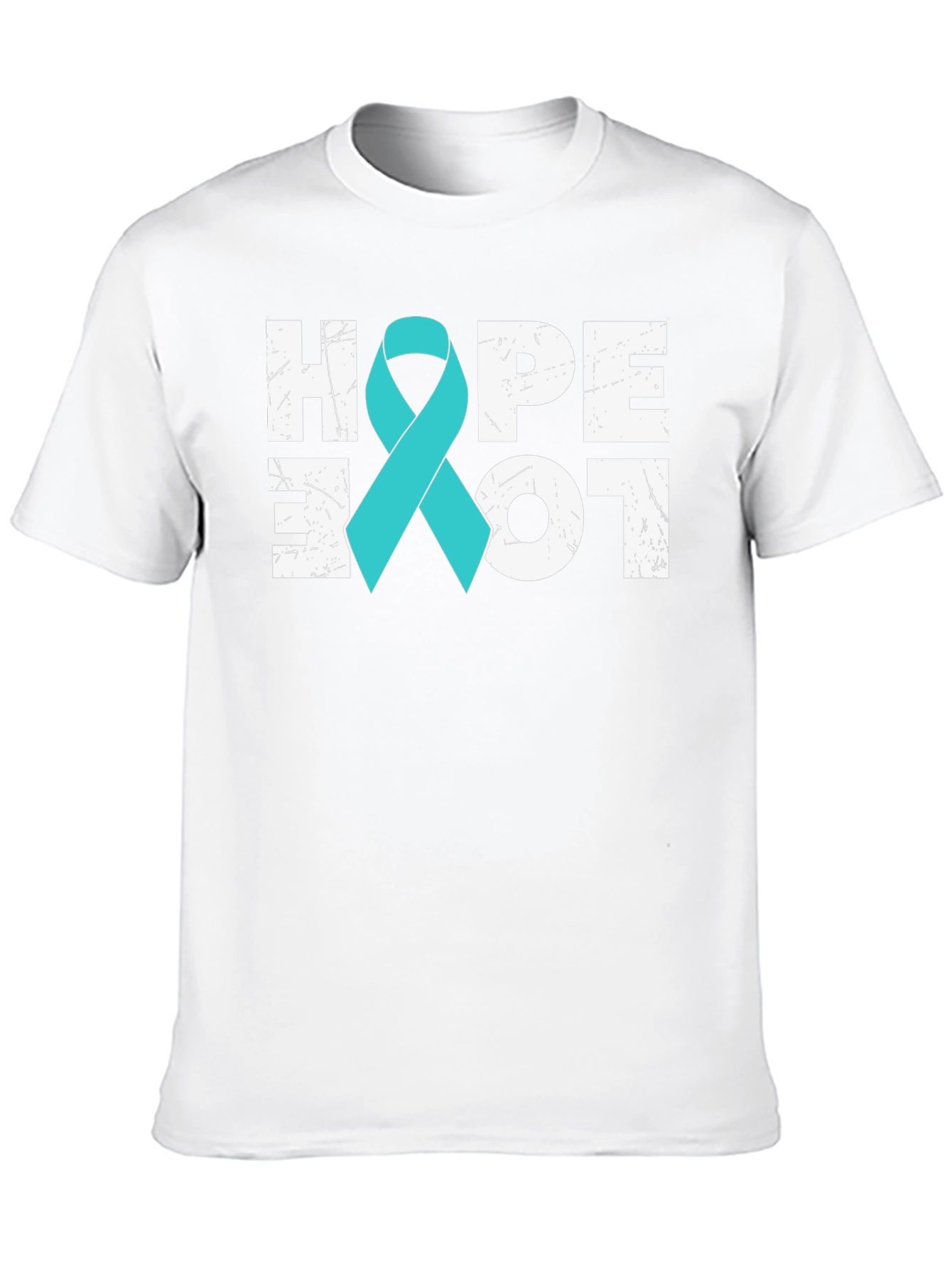 Hope Love Teal Ribbon T-Shirt