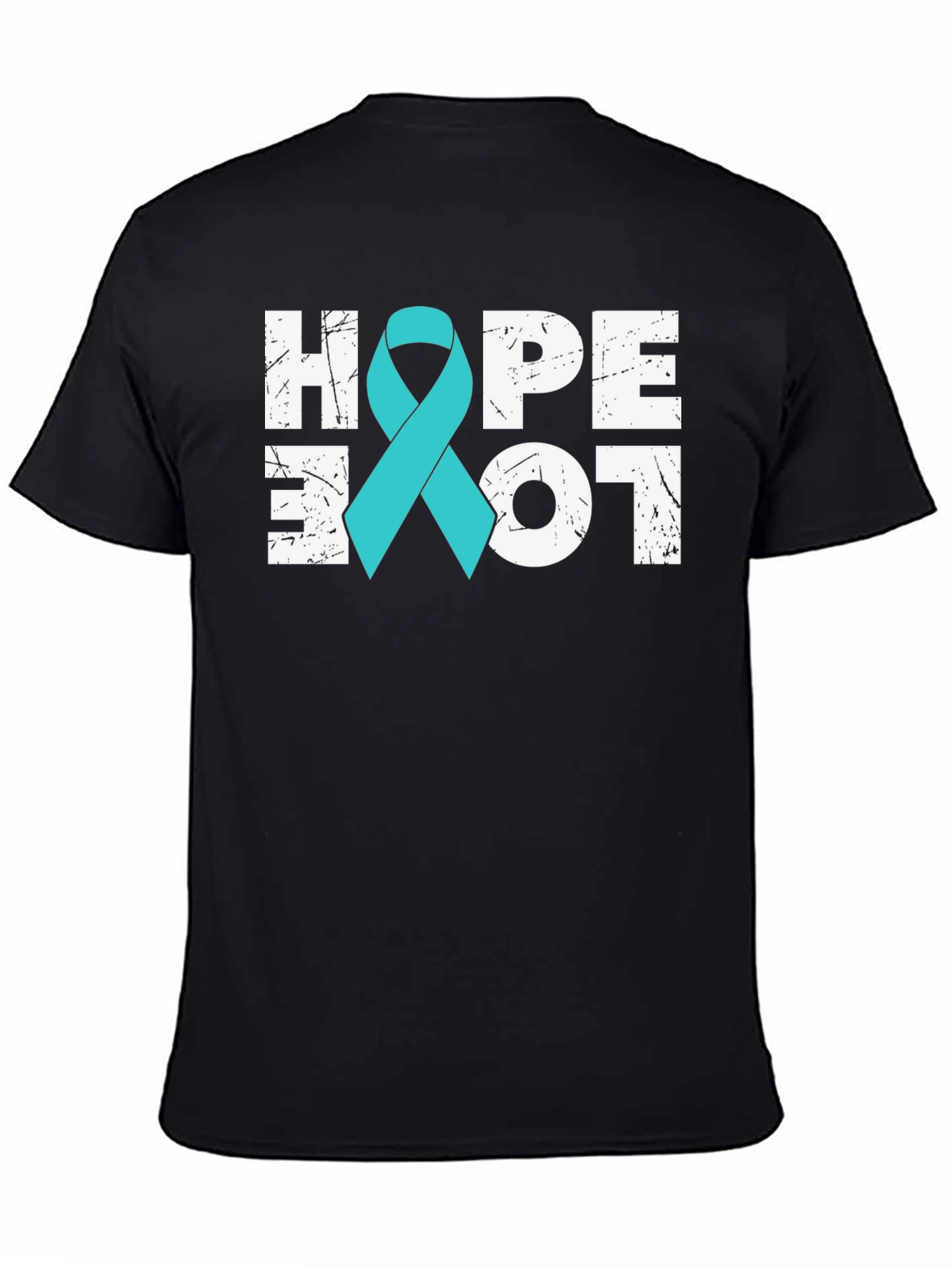 Hope Love Teal Ribbon T-Shirt