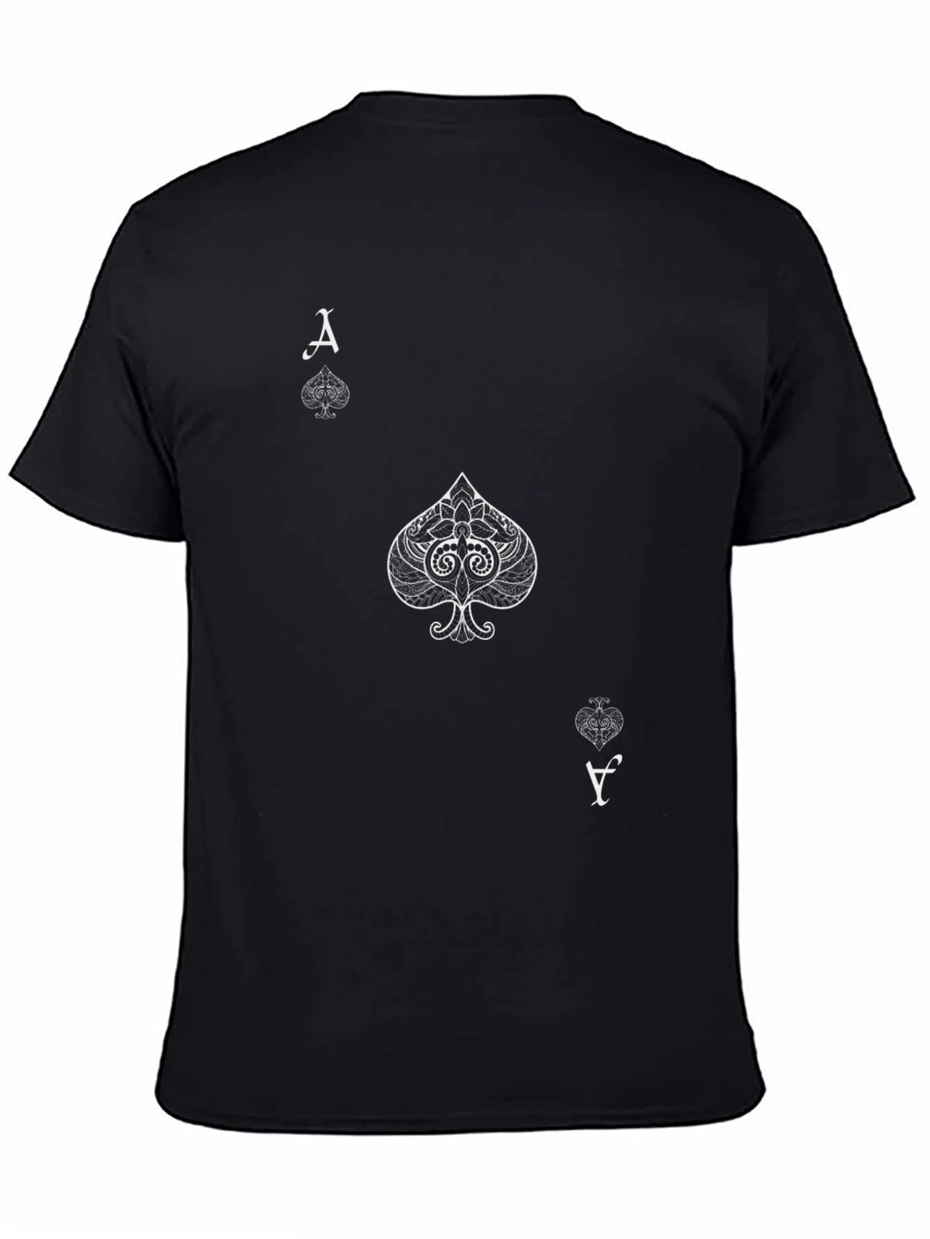 Ace of Spades Graphic Tee - Black Cotton