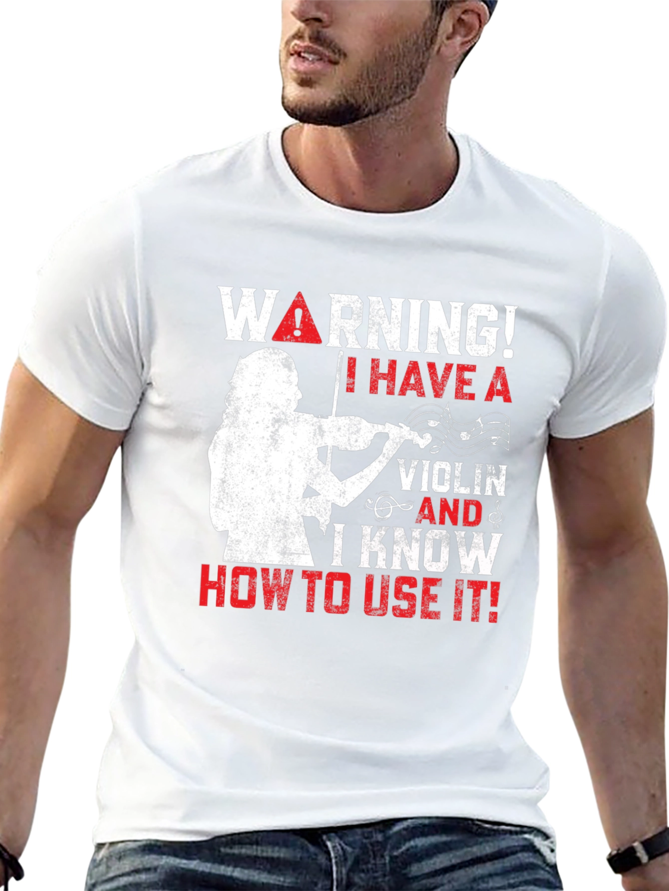 Warning! I Have A Violin T-Shirt - Musician Tee