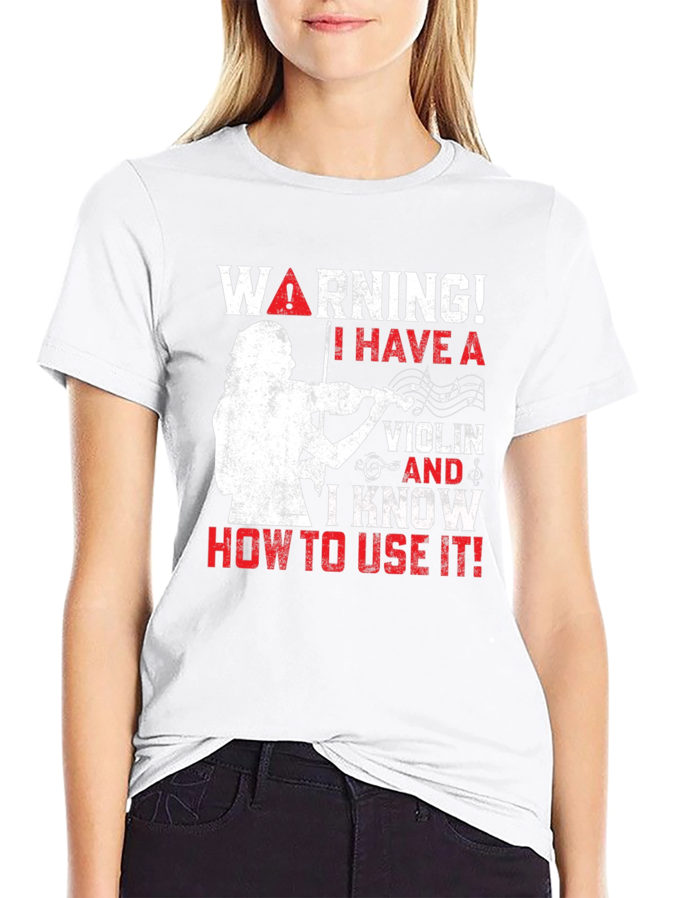 Warning! I Have A Violin T-Shirt - Musician Tee