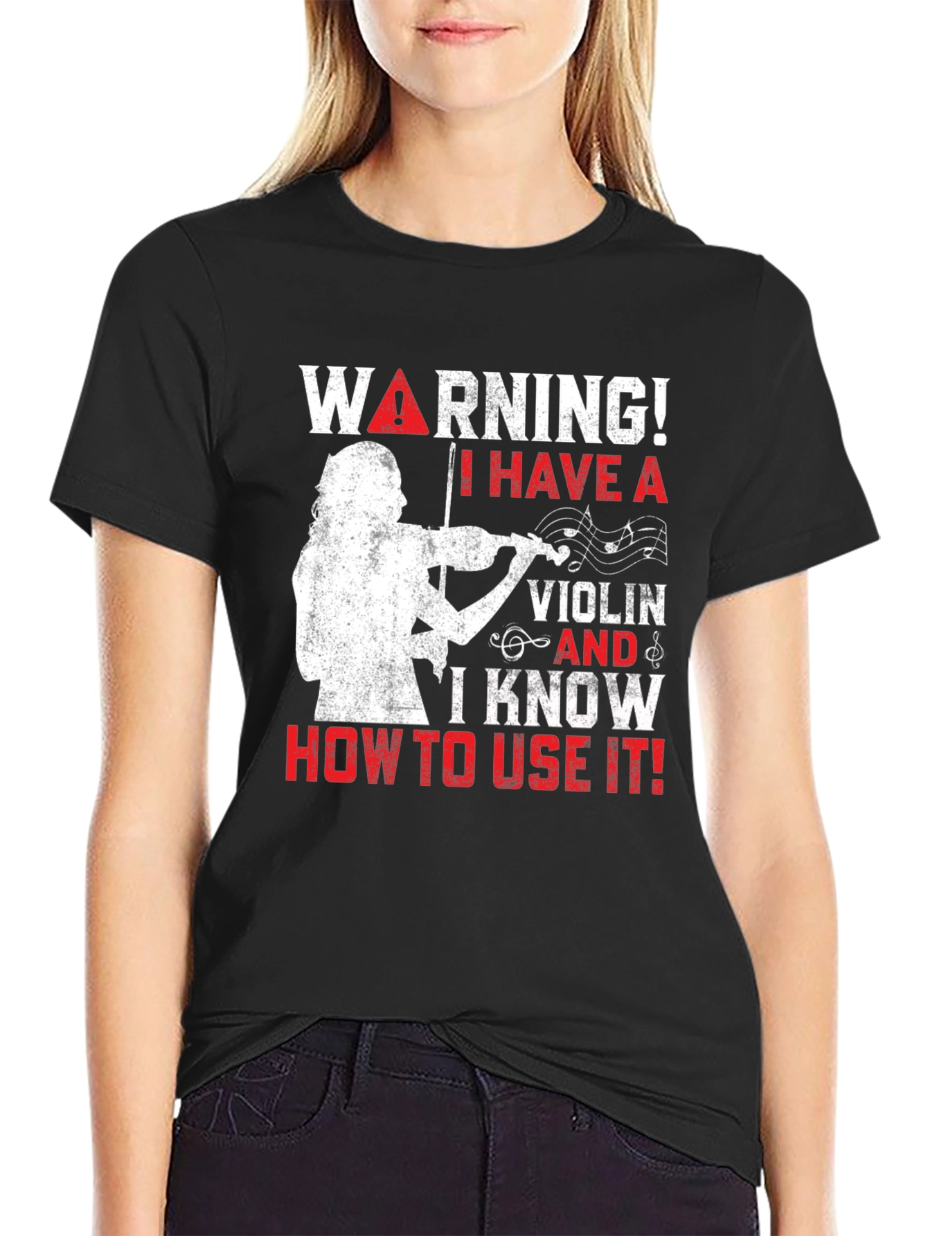 Warning! I Have A Violin T-Shirt - Musician Tee