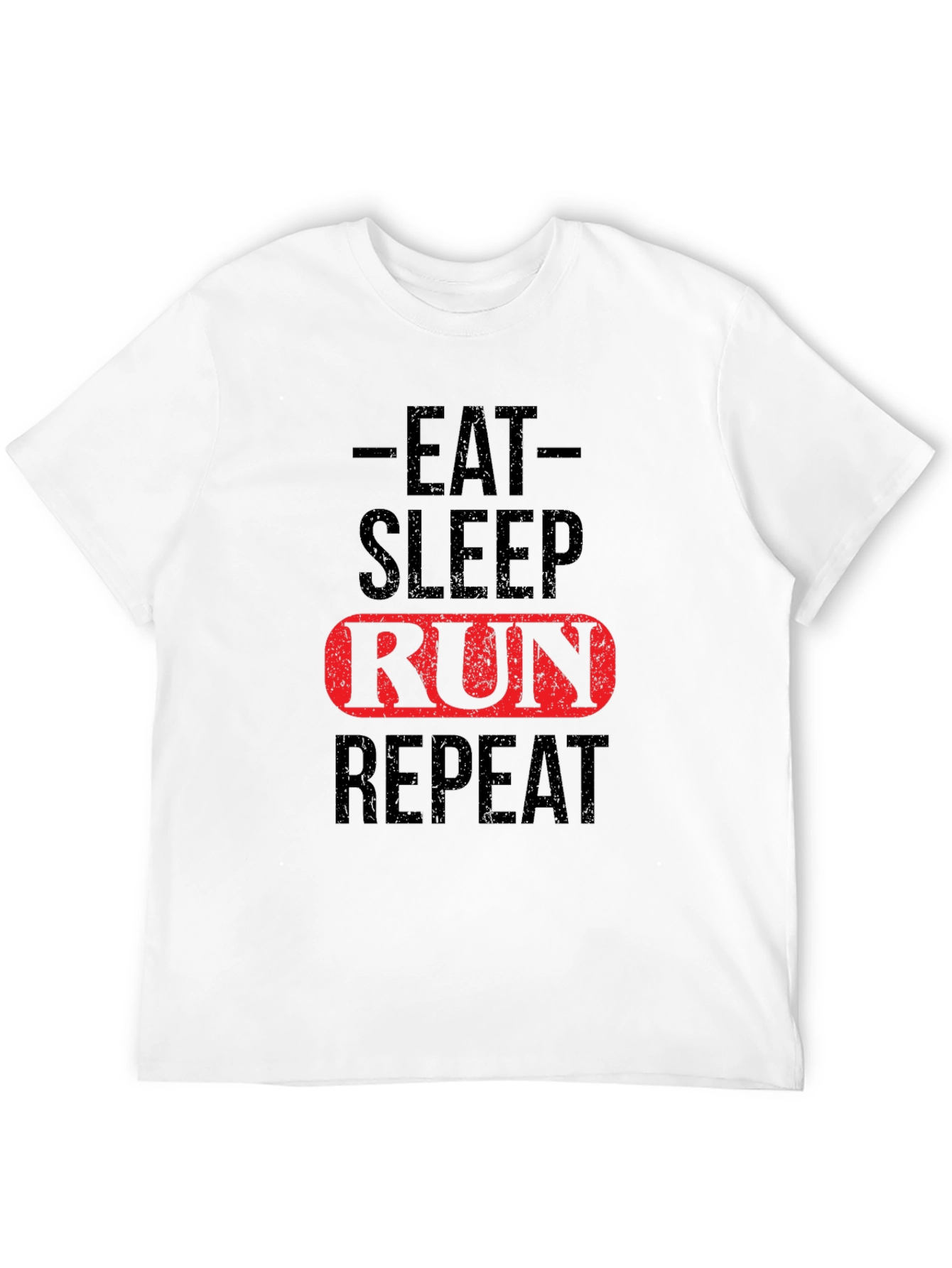 Eat Sleep Run Repeat Black Graphic T-Shirt