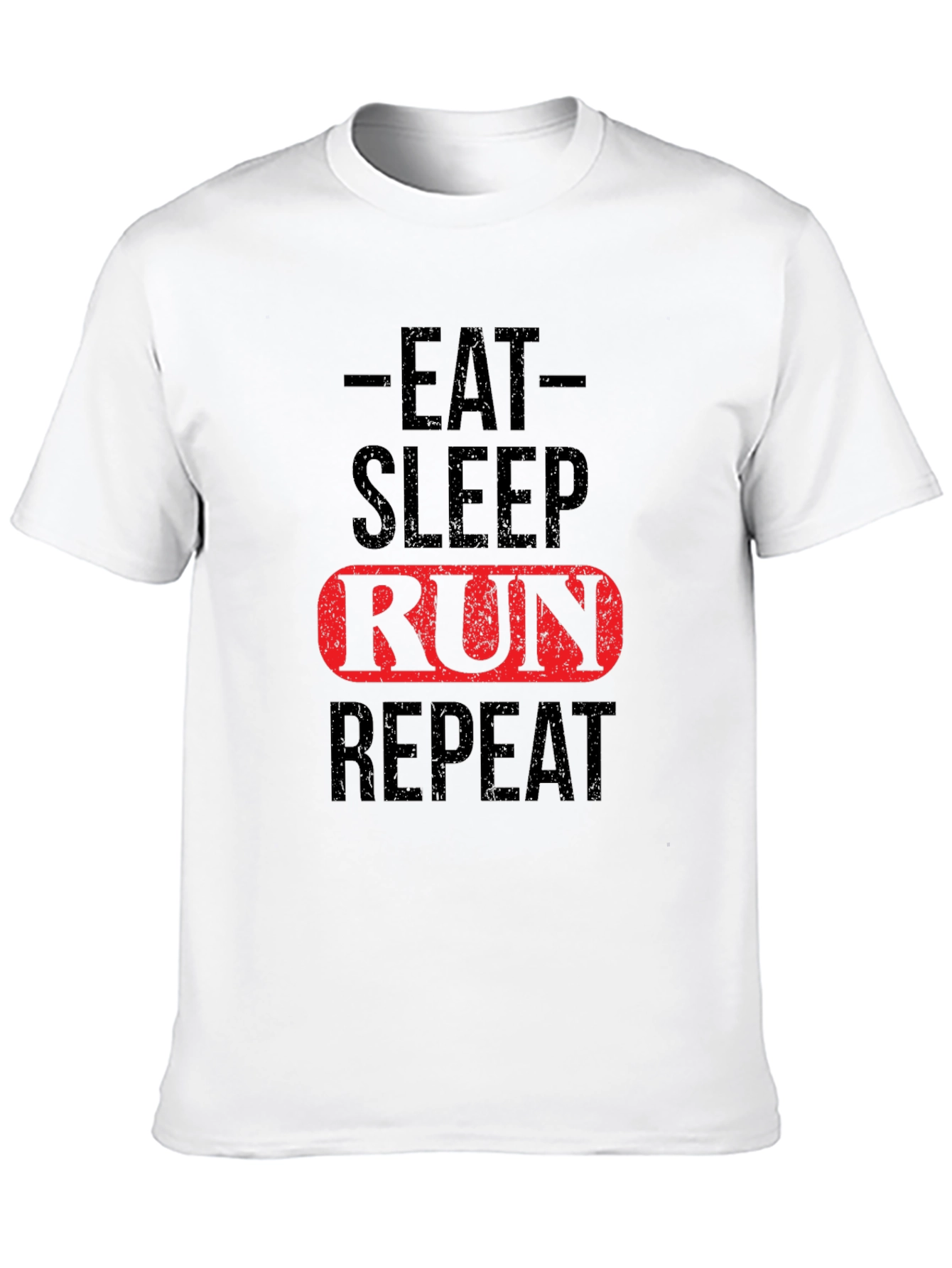 Eat Sleep Run Repeat Black Graphic T-Shirt