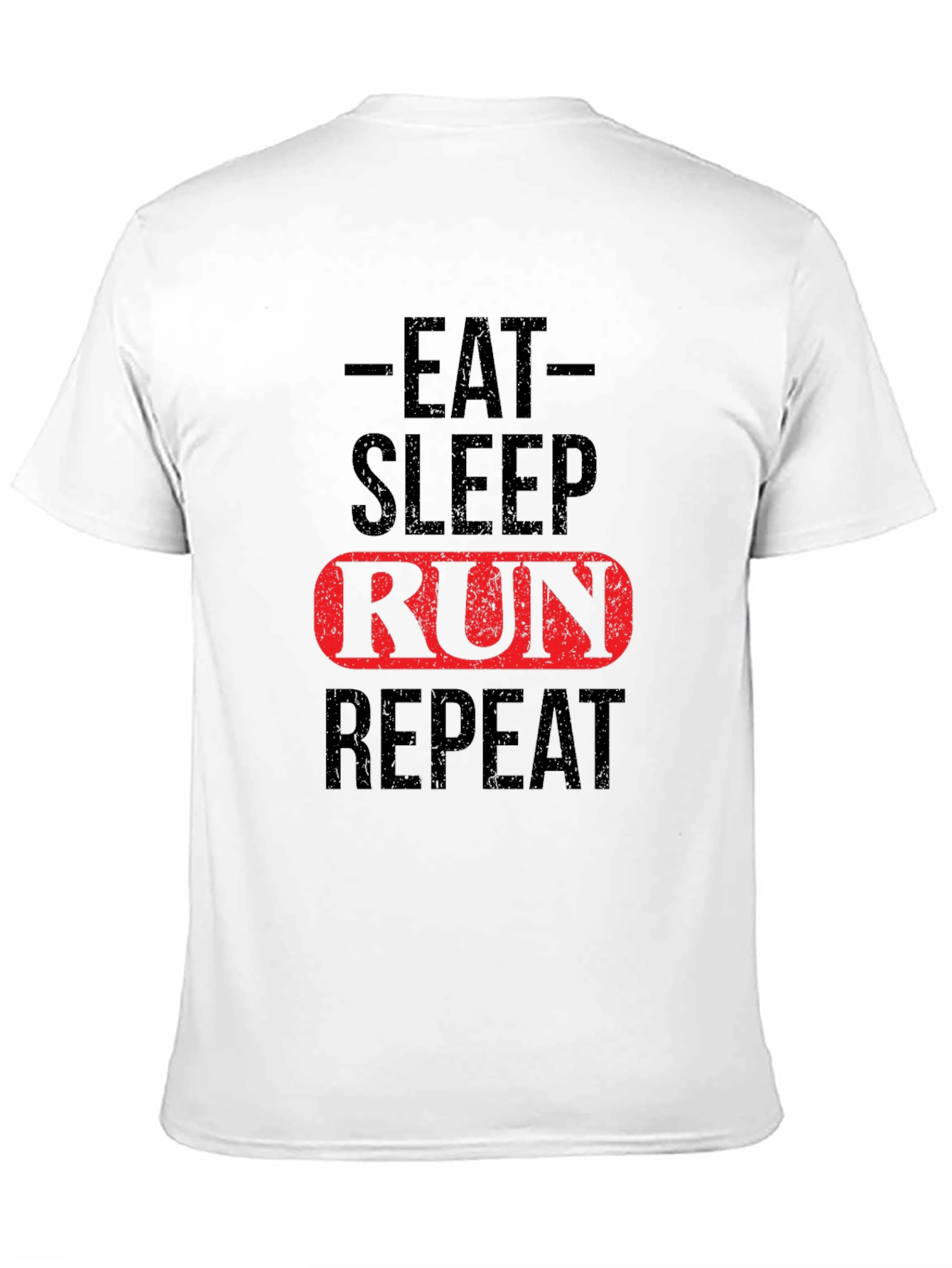 Eat Sleep Run Repeat Black Graphic T-Shirt