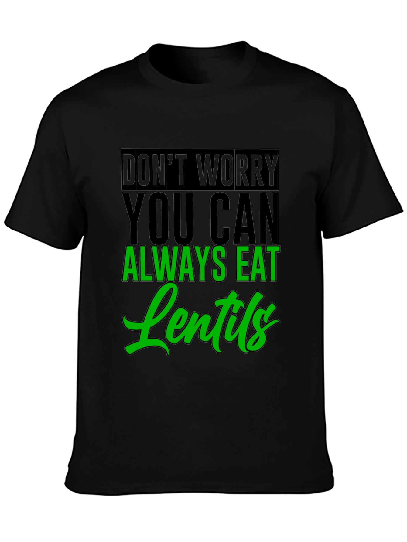 Eat Lentils Graphic Tee - Funny Vegan T-Shirt