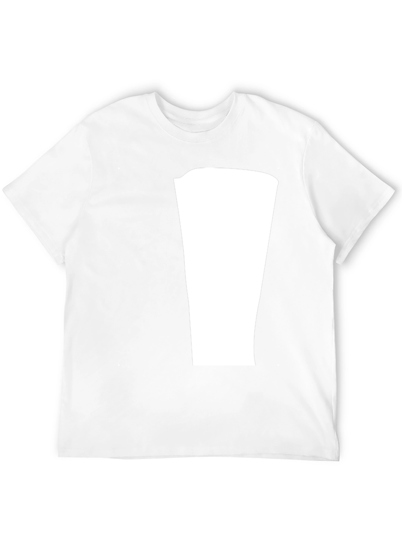 Modern Black T-Shirt with Blank Center Panel