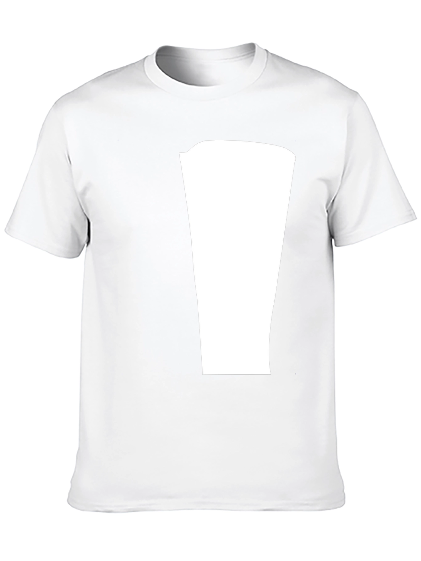 Modern Black T-Shirt with Blank Center Panel
