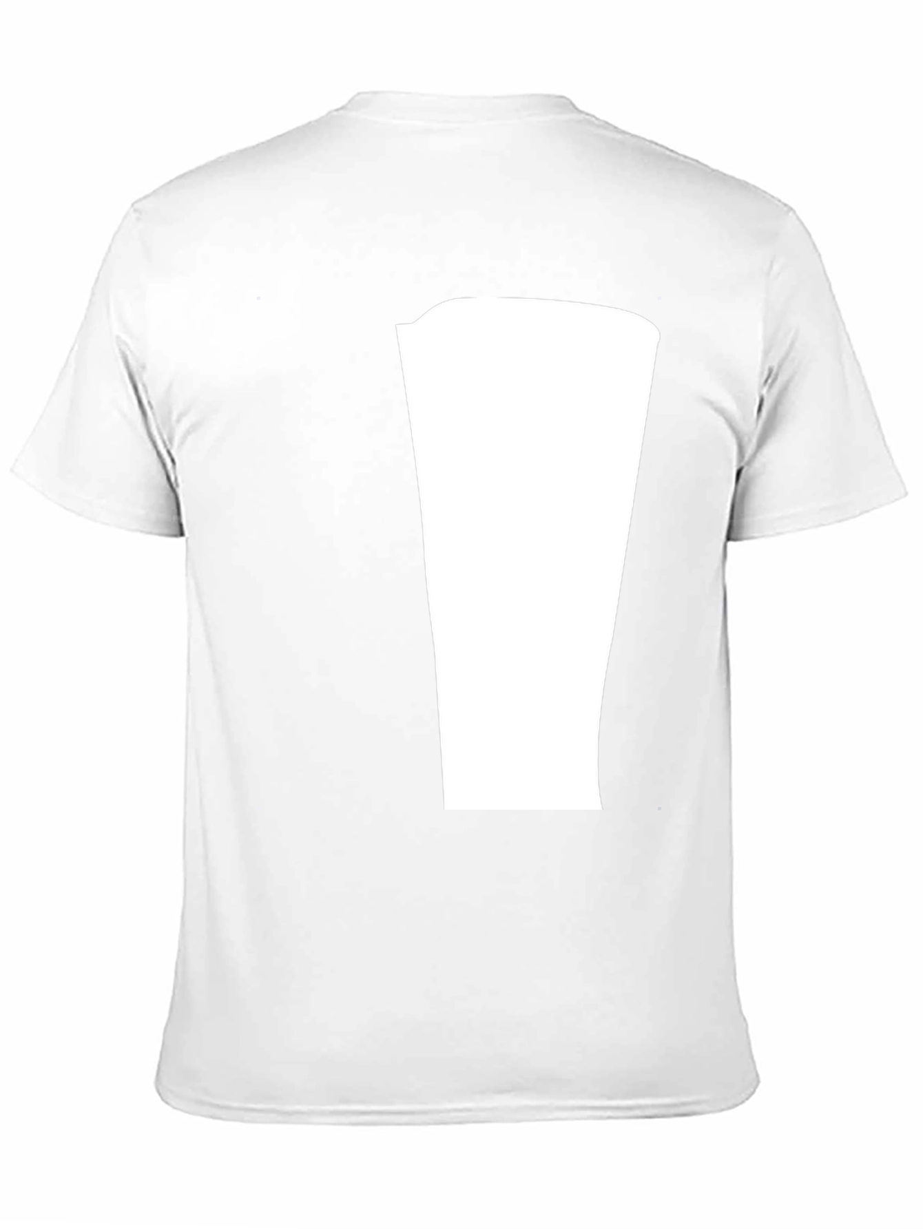 Modern Black T-Shirt with Blank Center Panel