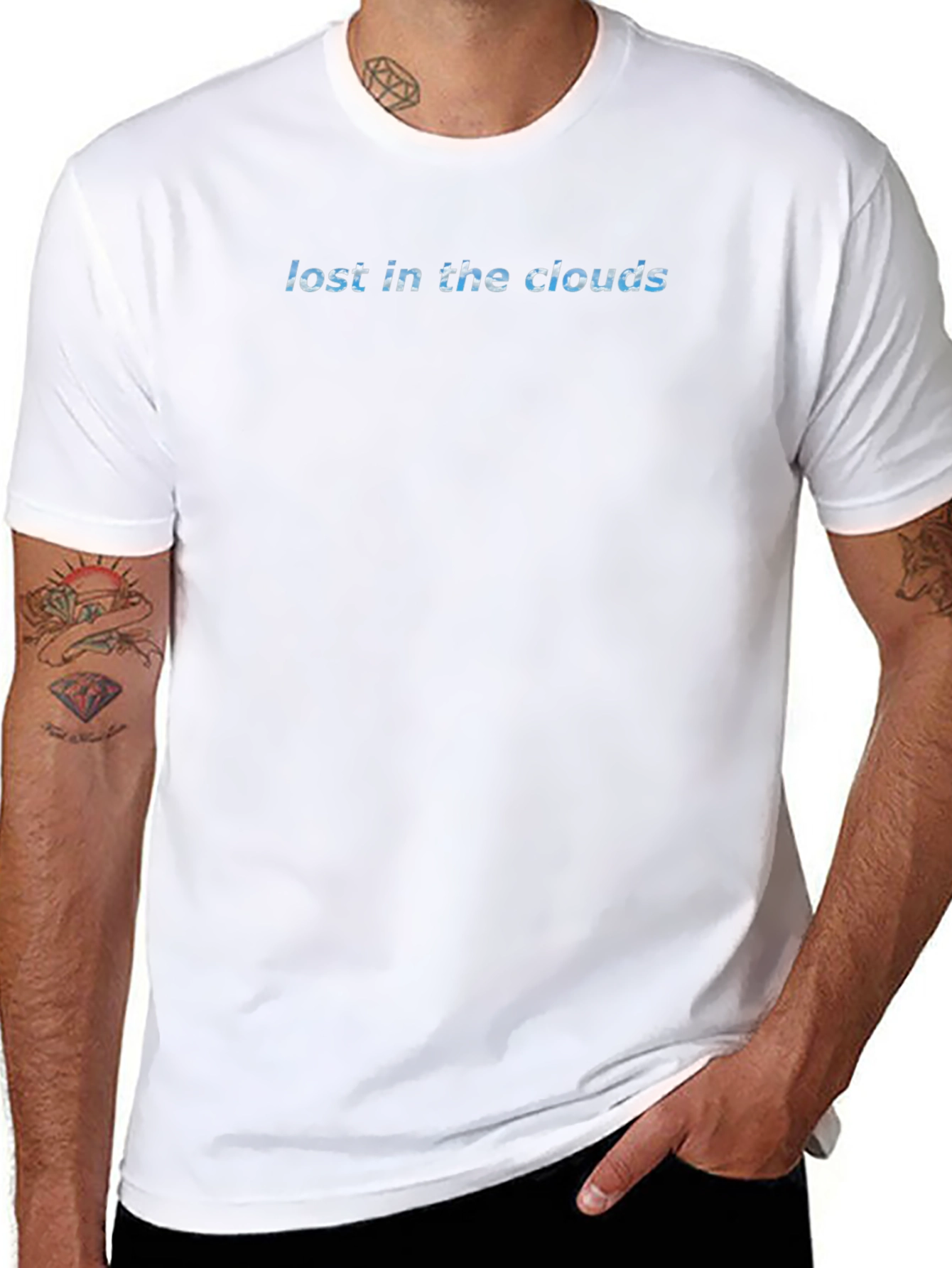 Lost in the Clouds Black T-Shirt