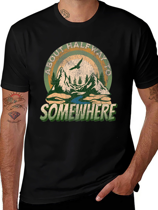 About Halfway To Somewhere Graphic Tee - Black