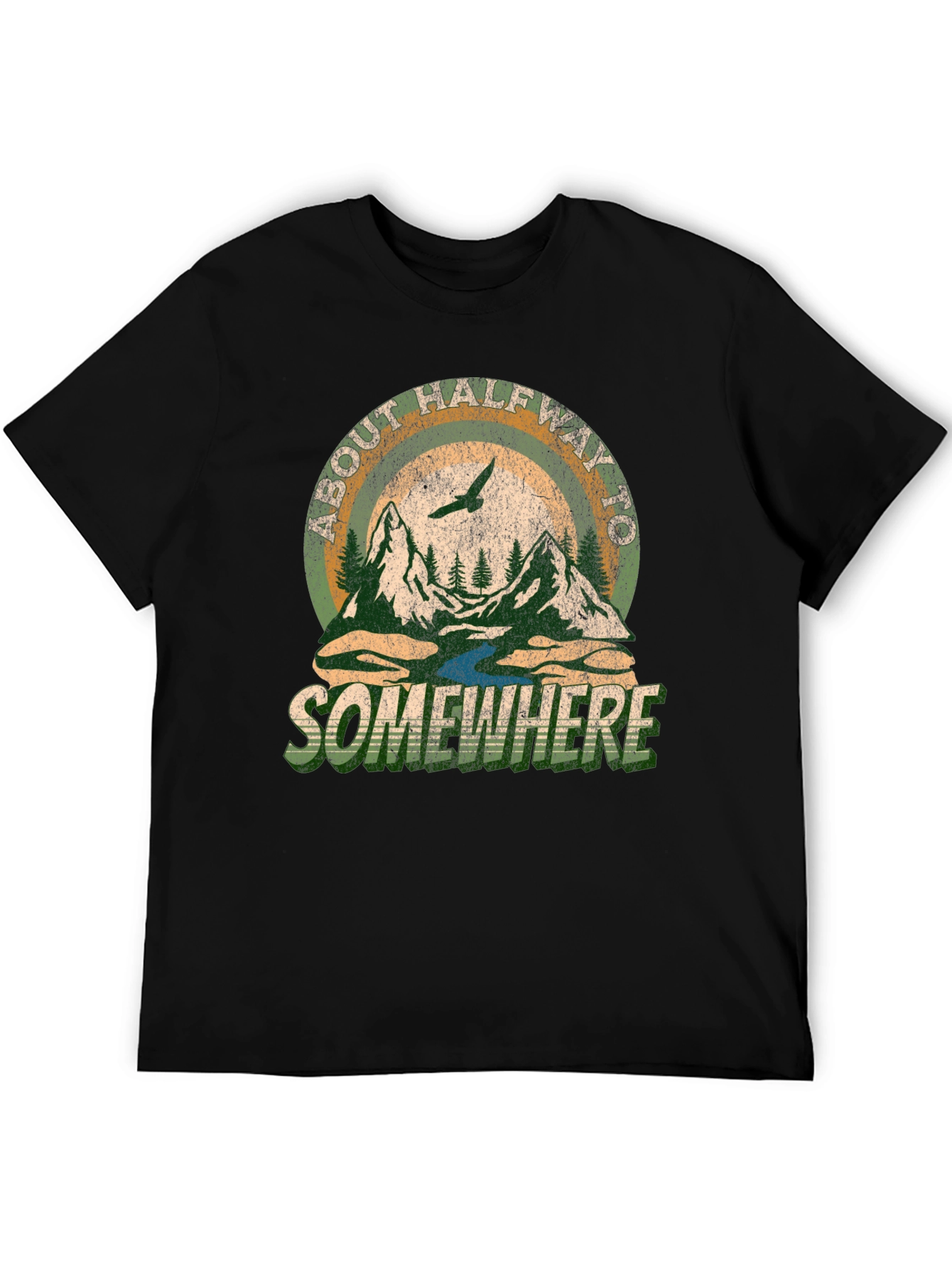 About Halfway To Somewhere Graphic Tee - Black