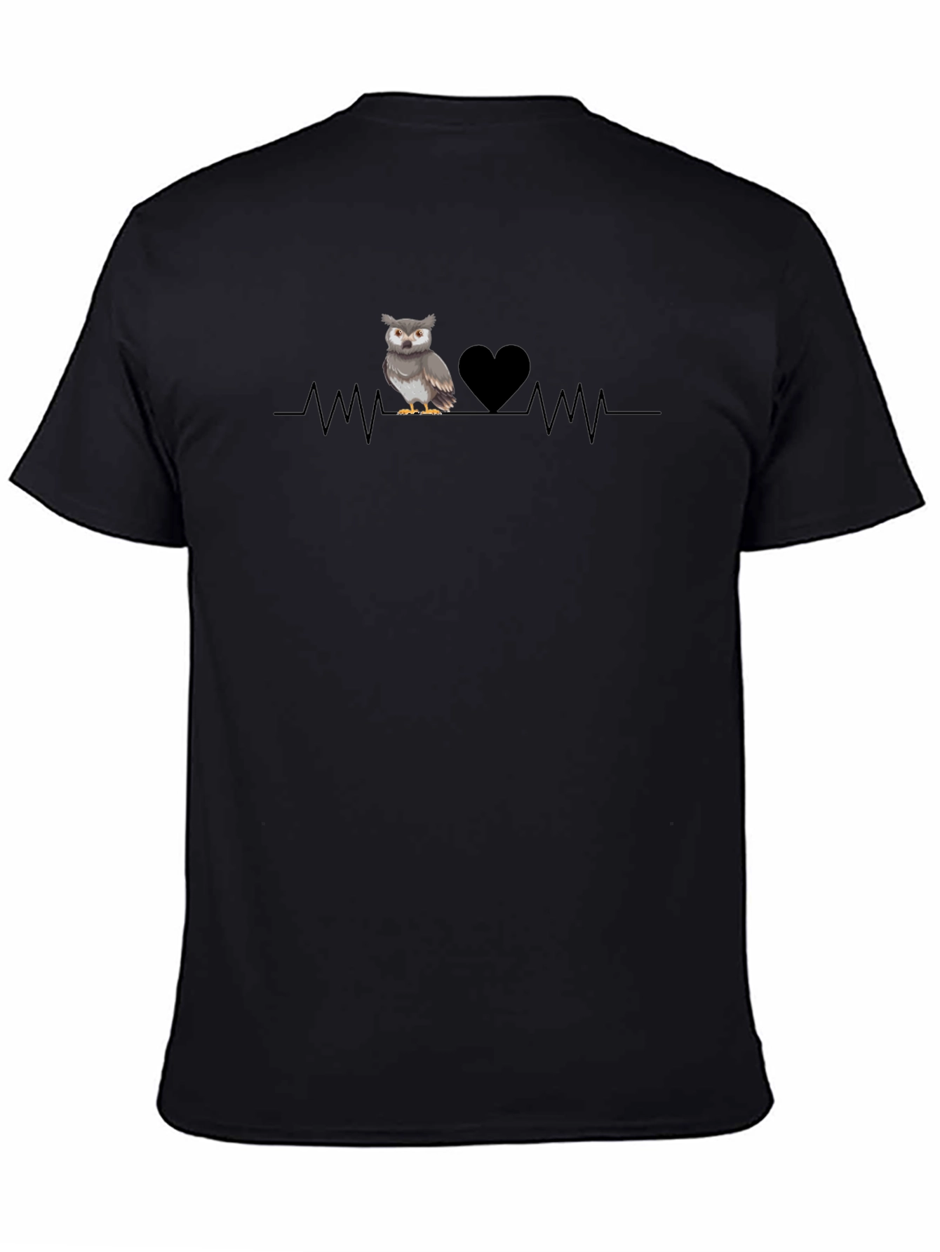 Owl Heartbeat T-Shirt - Graphic Print Tee