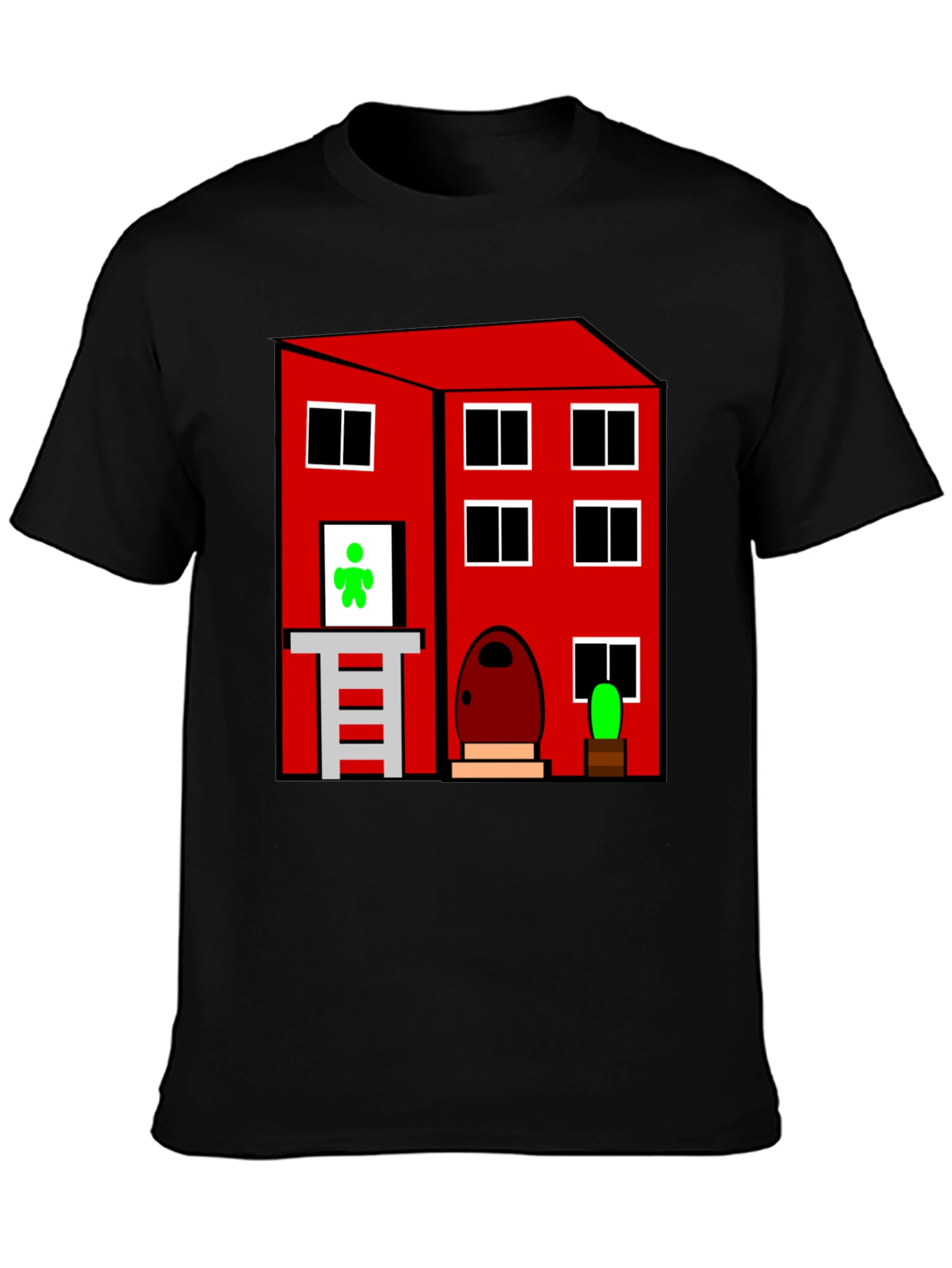 Cartoon House Graphic T-Shirt